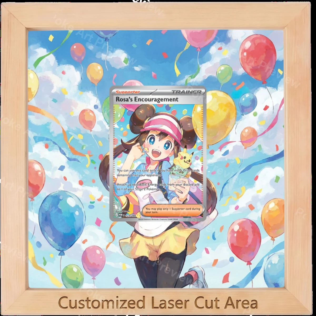 鳴依的鼓勵 123/88 特別插畫稀有 Pokemon TCG 延伸藝術 畫廊展示 view 2