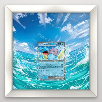Lapras ex 22/88 Double Rare Pokemon TCG extension art premium collector display view 5