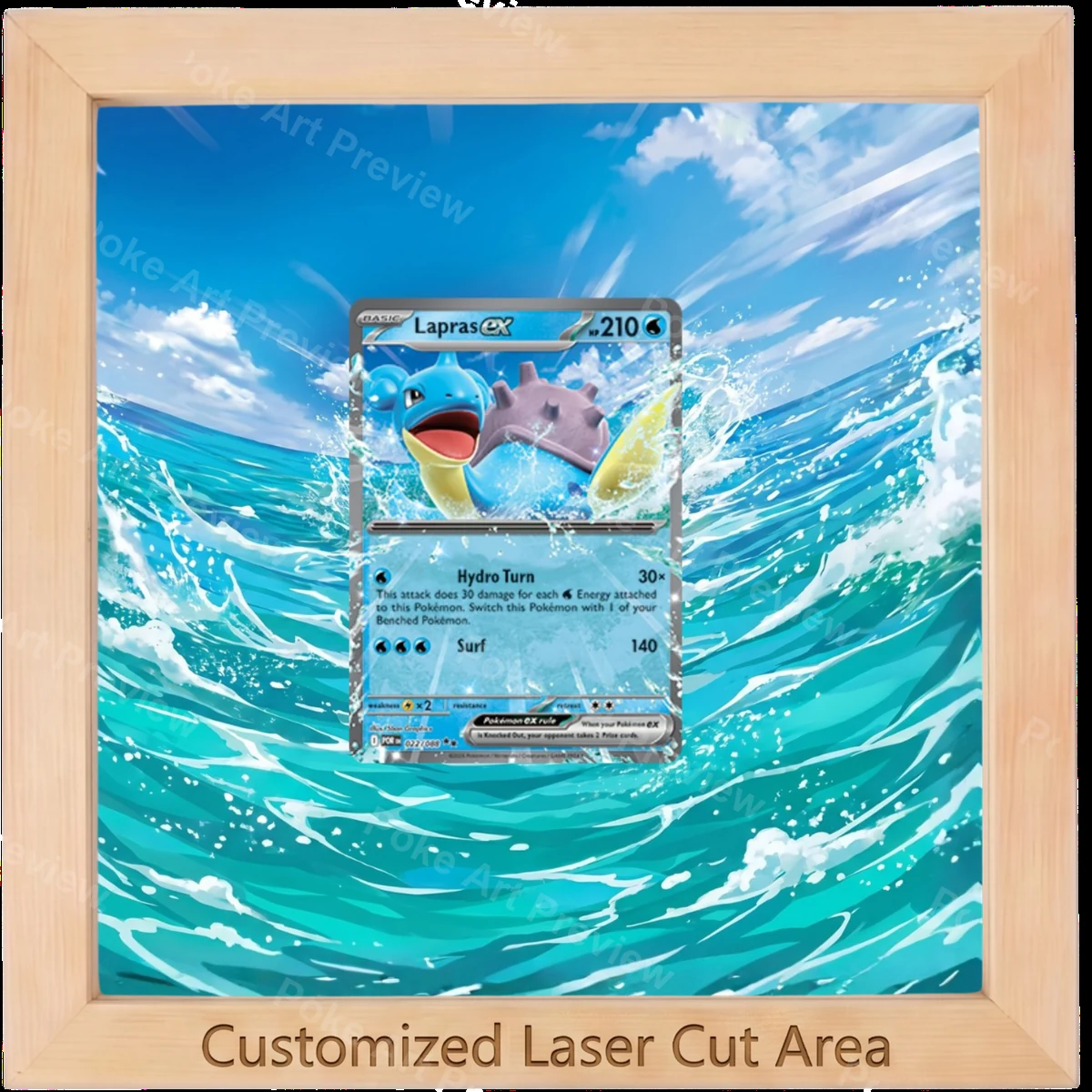 拉普拉斯 ex 22/88 Double Rare Pokemon TCG 延伸藝術 收藏展示 view 2