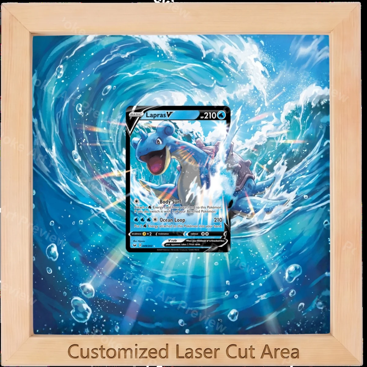 ラプラスV 049/202 SWSH01 ソード＆シールド ホロ ポケモンTCG拡張アート トップローダー展示 view 2