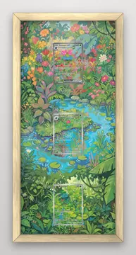 Bulbasaur, Ivysaur and Venusaur ex Scarlet & Violet 151 Pokemon TCG extension art collector display view 3