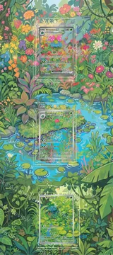 Bulbasaur, Ivysaur and Venusaur ex Scarlet & Violet 151 Pokemon TCG extension art collector display view 6