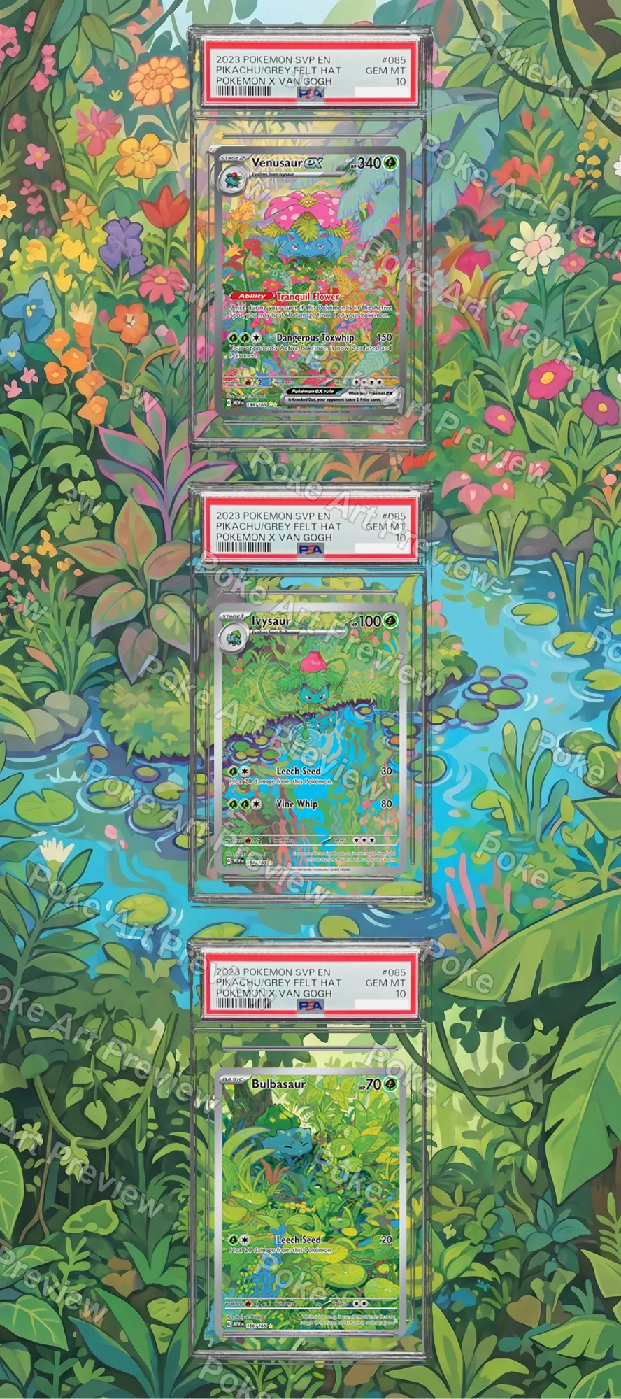 フシギダネ、フシギソウ、フシギバナex Scarlet & Violet 151 ポケモンTCG拡張アート コレクター展示用 view 3