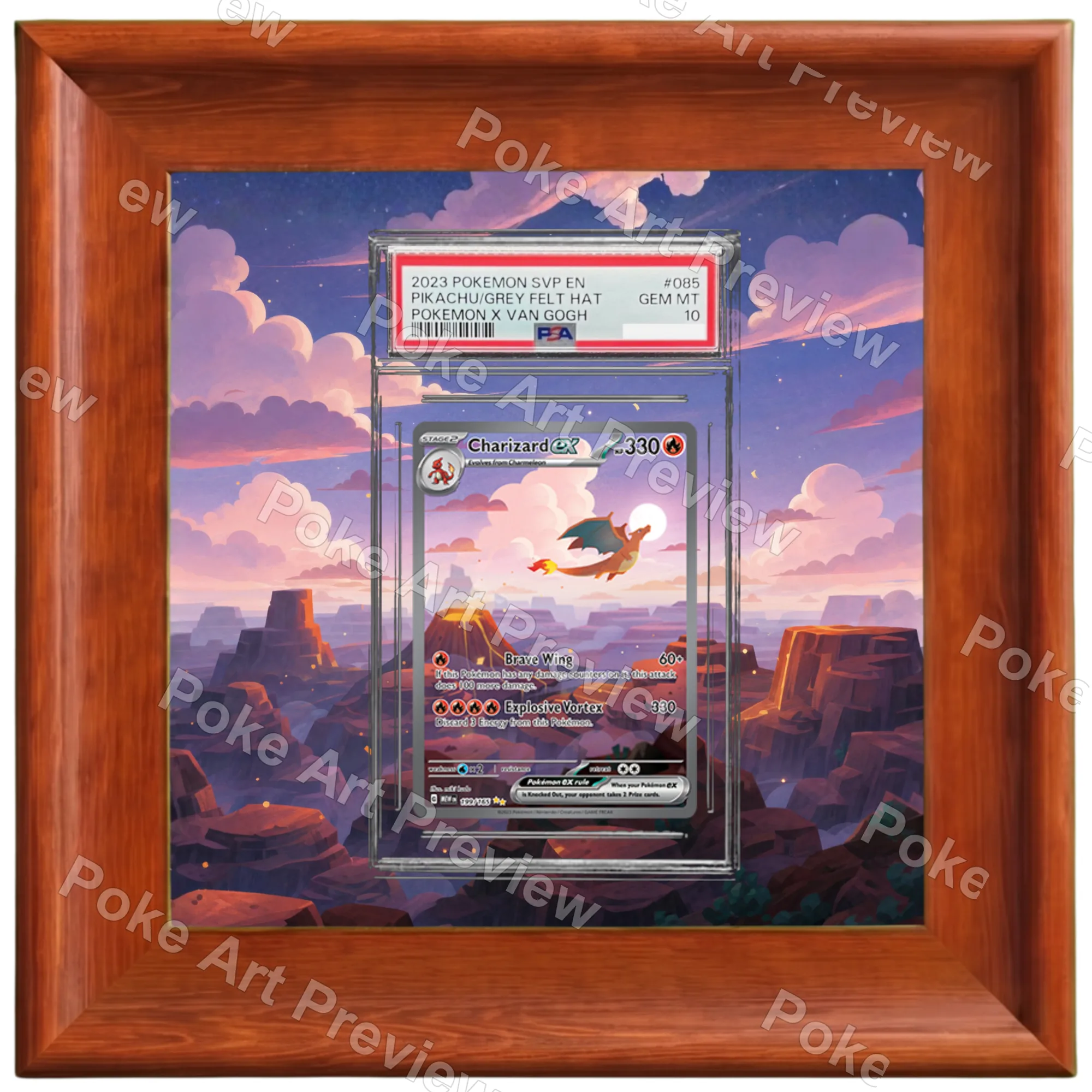Charizard ex Scarlet & Violet 151 Pokemon TCG extension art collector display view 4