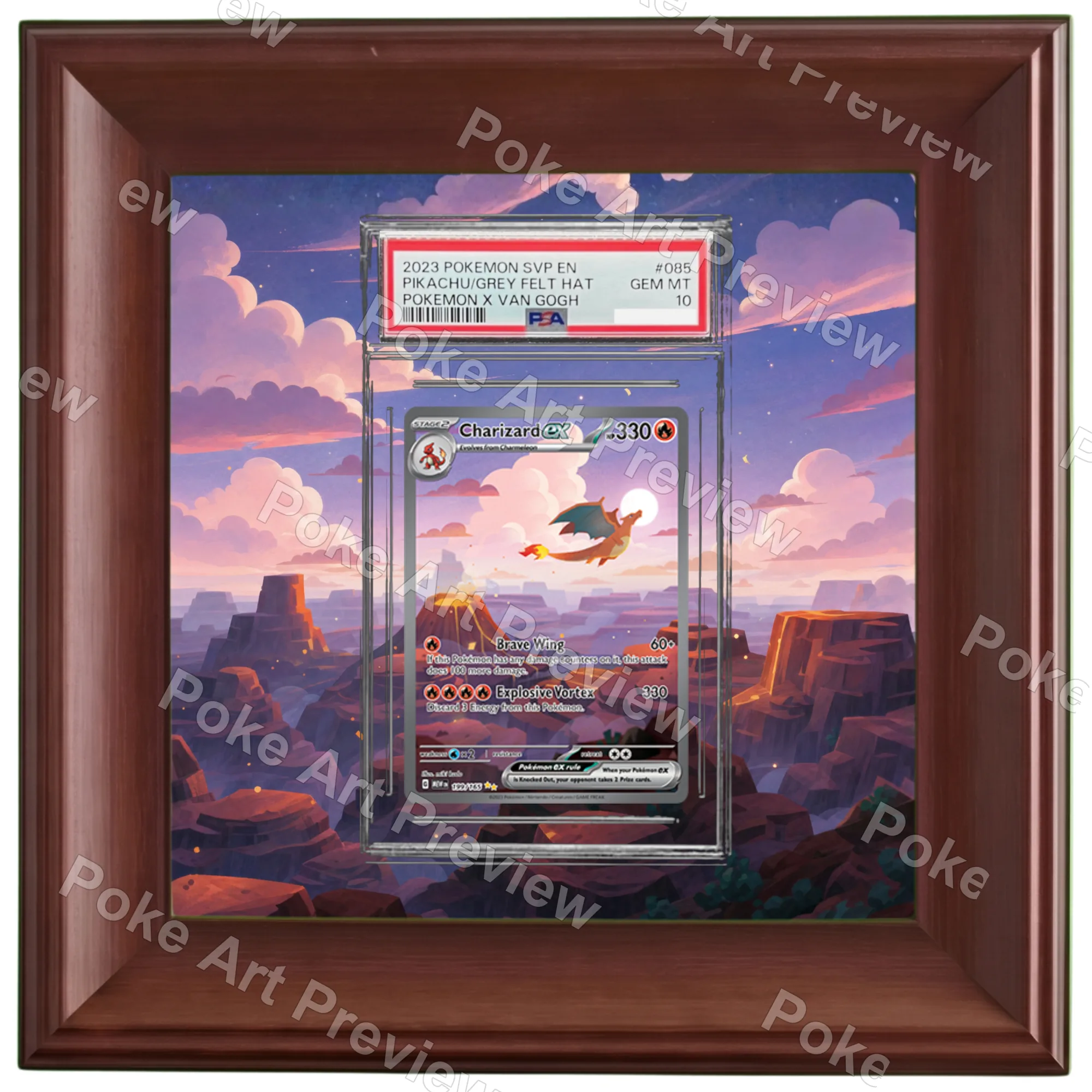Charizard ex Scarlet & Violet 151 Pokemon TCG extension art collector display view 5