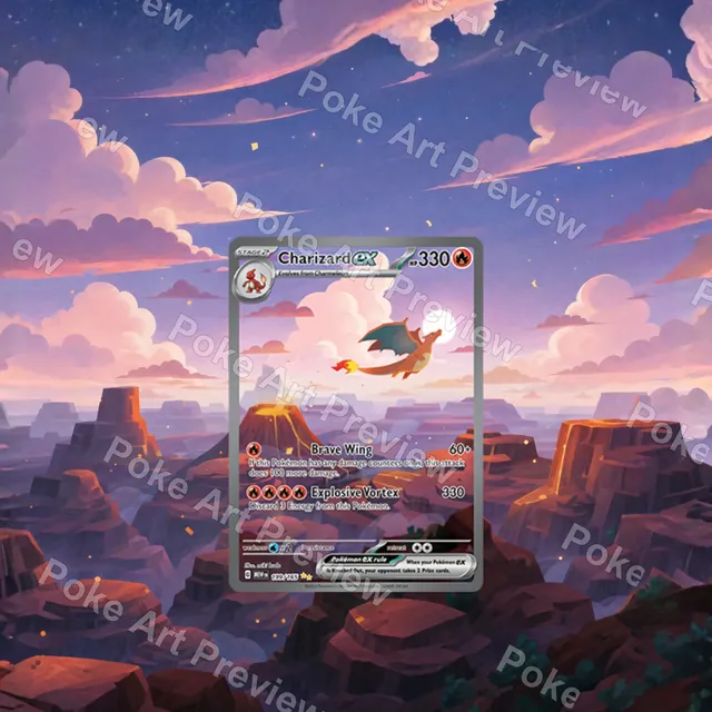 リザードンex 199/165 SV151 SIR ポケモンTCG拡張アート コレクター展示用