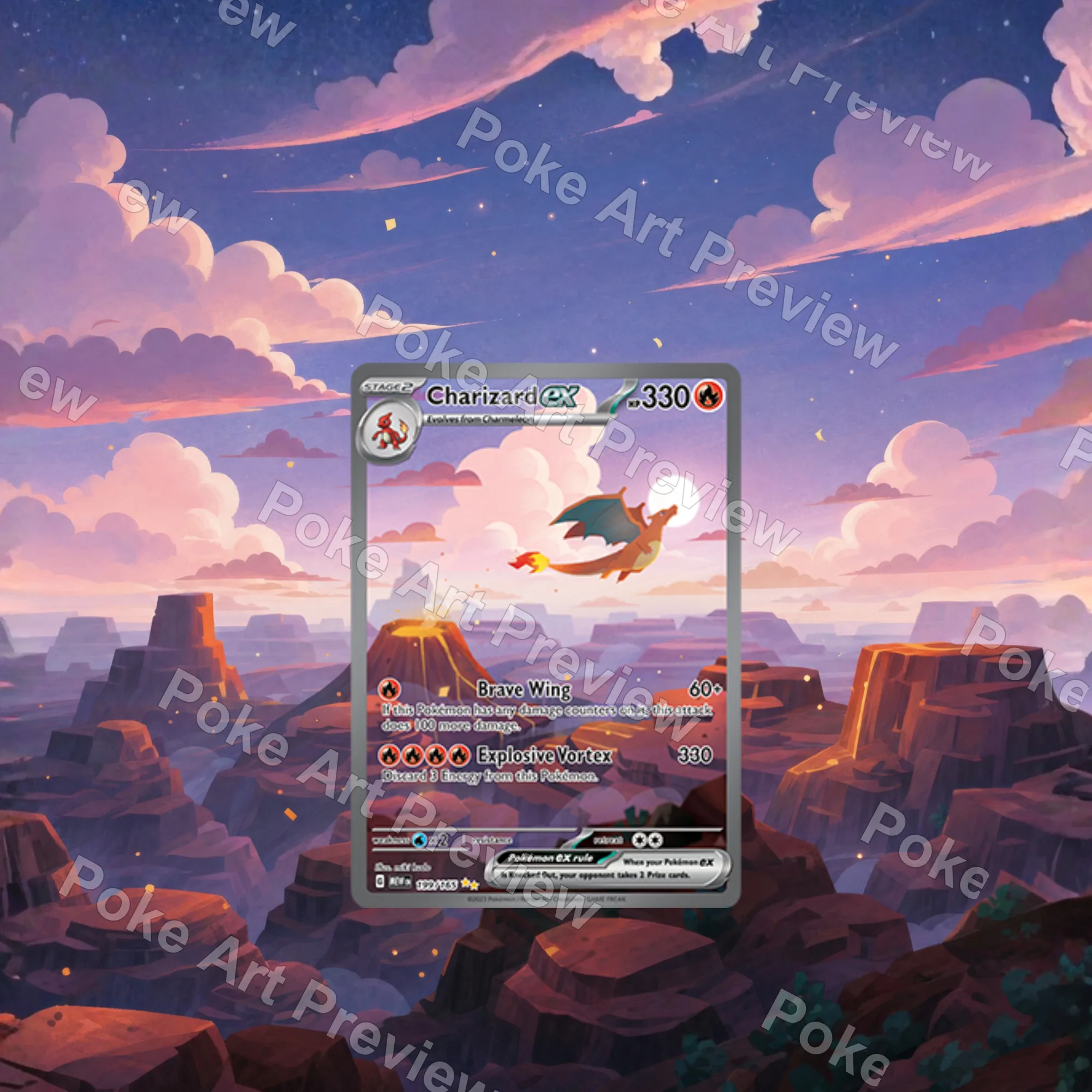 リザードンex 199/165 SV151 SIR ポケモンTCG拡張アート コレクター展示用