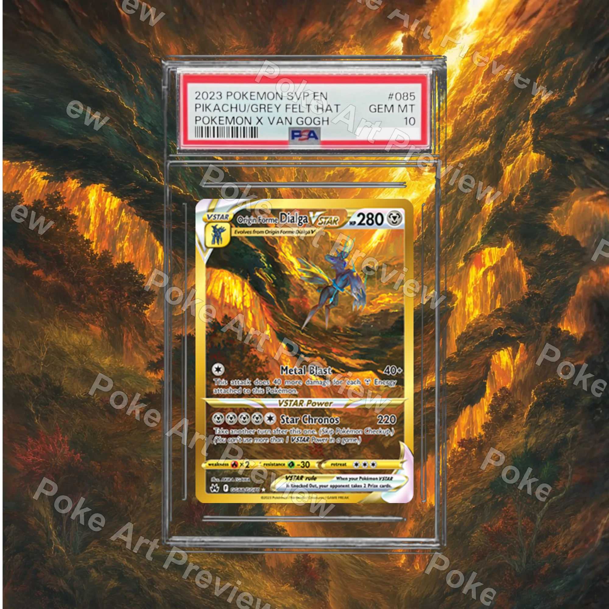 Origin Forme Dialga VSTAR Crown Zenith Pokemon TCG extension art collector display view 2