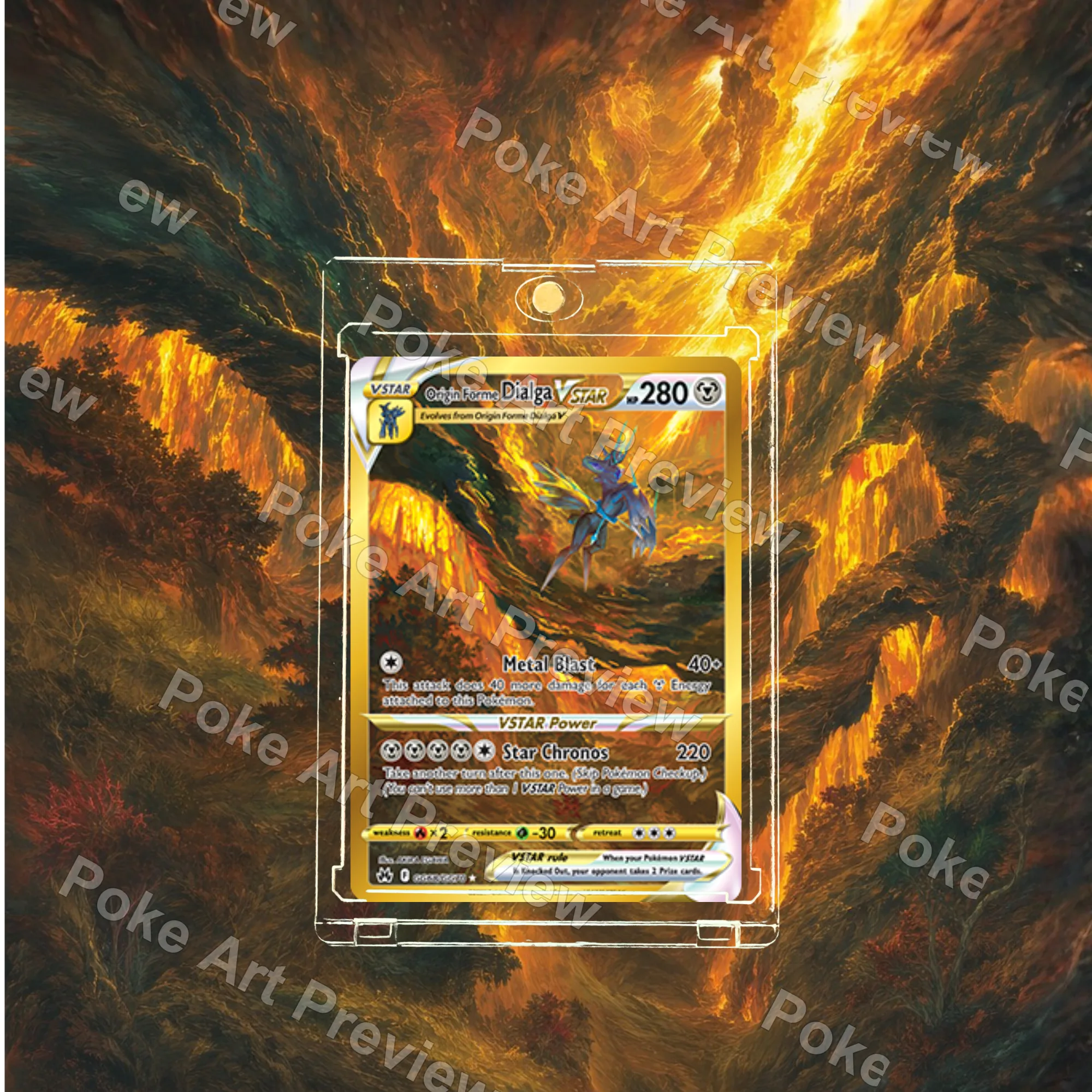 Origin Forme Dialga VSTAR Crown Zenith Pokemon TCG extension art collector display view 3