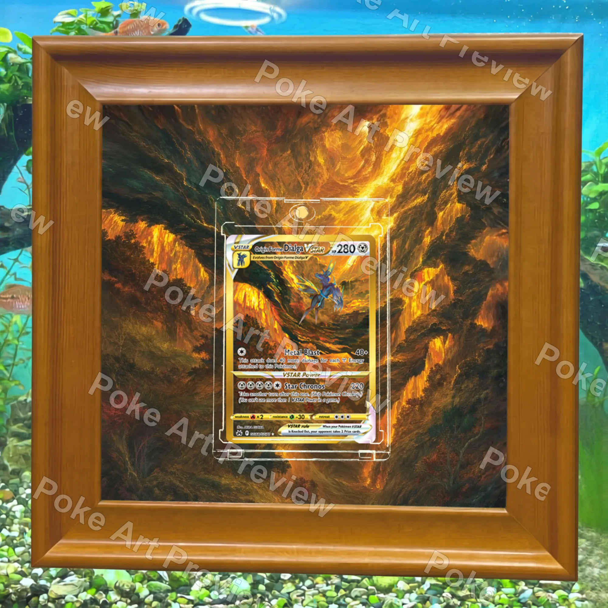 Origin Forme Dialga VSTAR GG68 Crown Zenith Pokemon TCG extension art collector display view 5