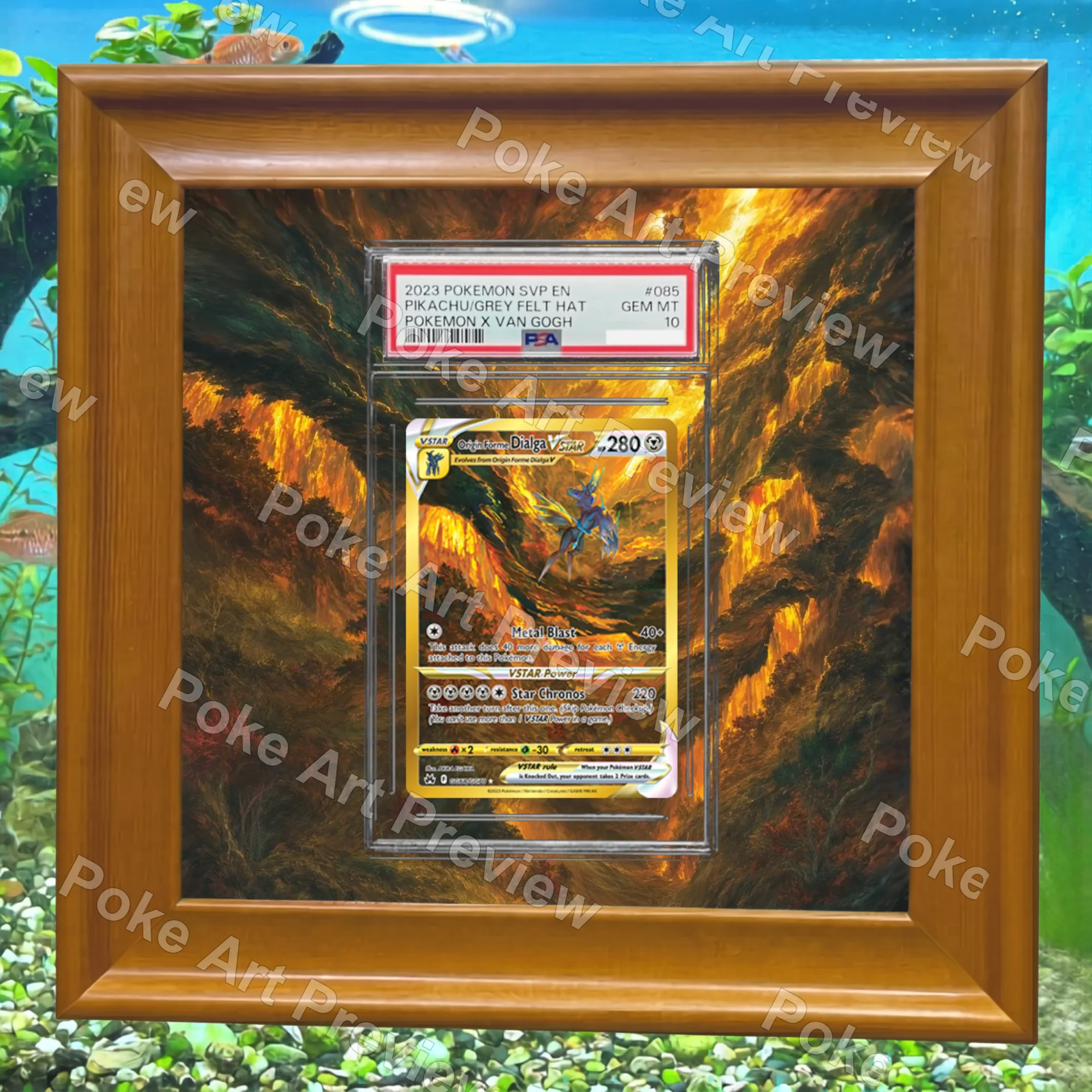 Origin Forme Dialga VSTAR GG68 Crown Zenith Pokemon TCG extension art collector display view 6
