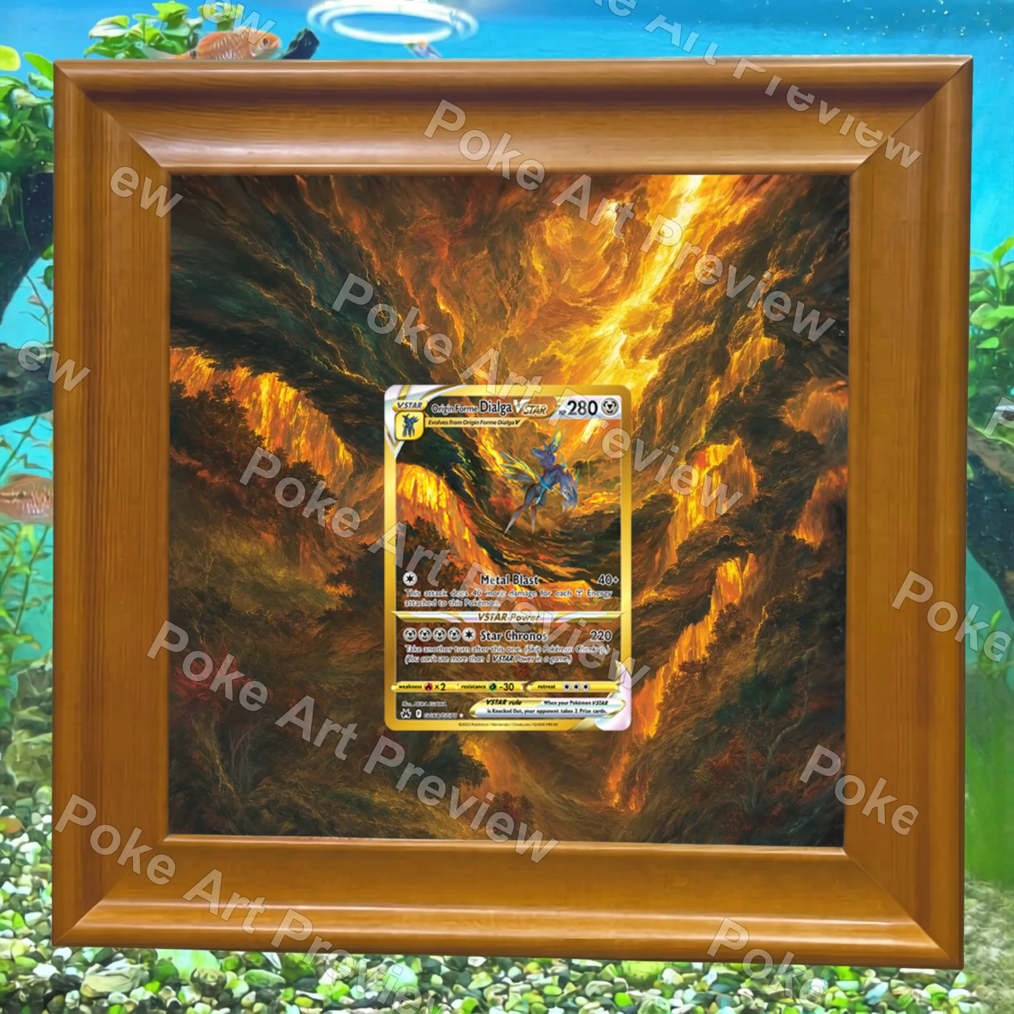Origin Forme Dialga VSTAR GG68 Crown Zenith Pokemon TCG extension art collector display view 7