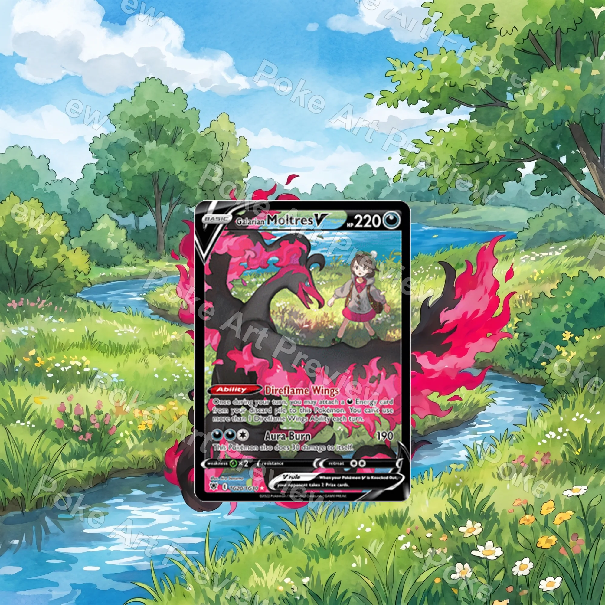 ガラルファイヤーV Astral Radiance Trainer Gallery ポケモンTCG拡張アート コレクター展示用
