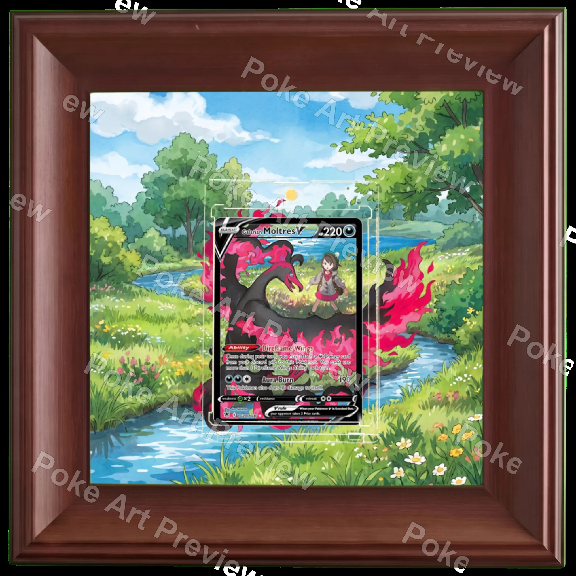 Galarian Moltres V Astral Radiance Trainer Gallery Pokemon TCG extension art collector display view 6