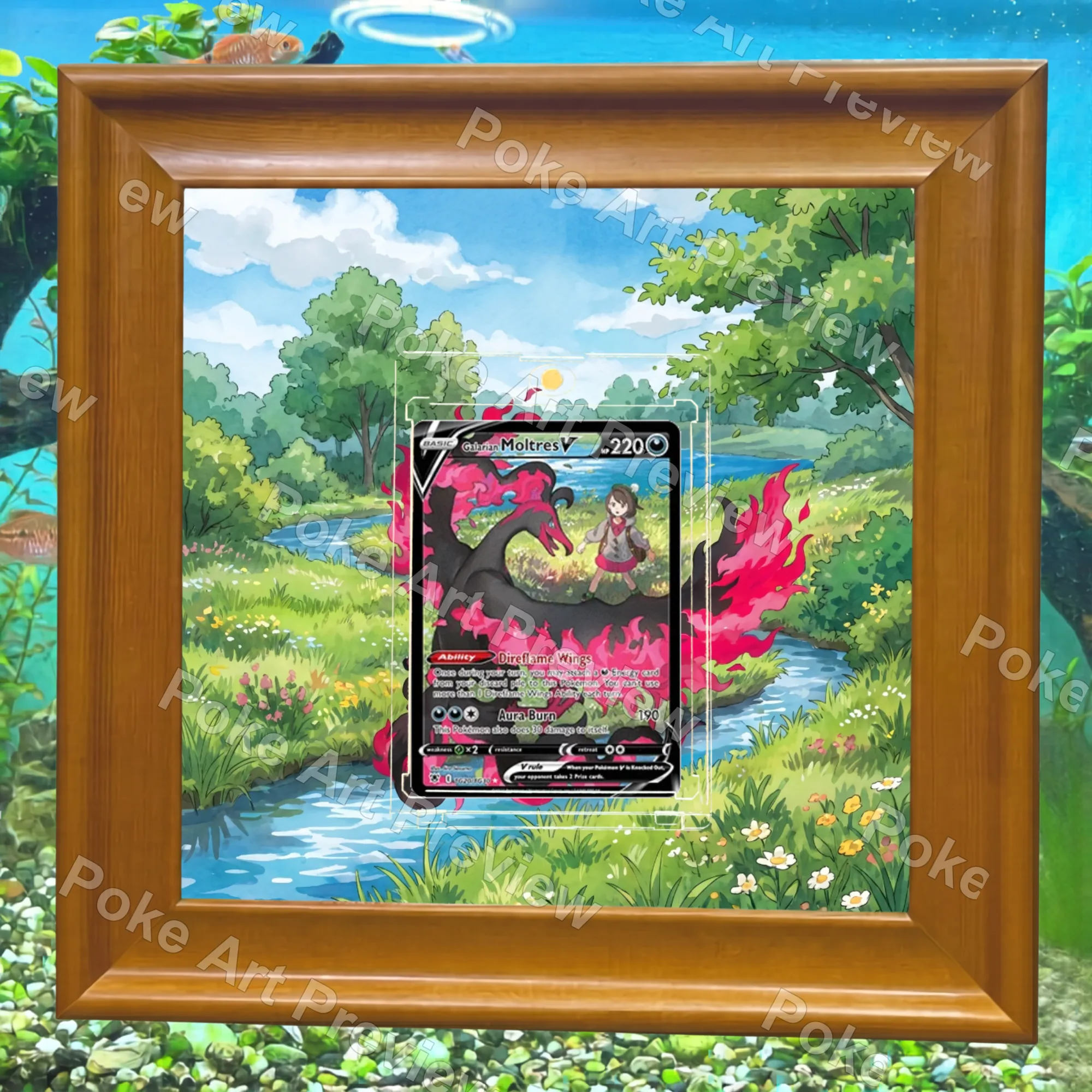 Galarian Moltres V TG20 TG30 Silver Tempest Trainer Gallery set 2 Pokemon TCG extension art collector display view 5