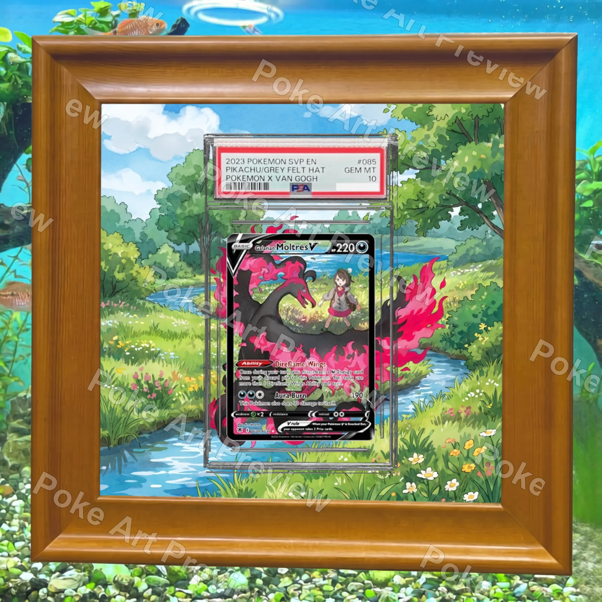 Galarian Moltres V TG20 TG30 Silver Tempest Trainer Gallery set 2 Pokemon TCG extension art collector display view 6
