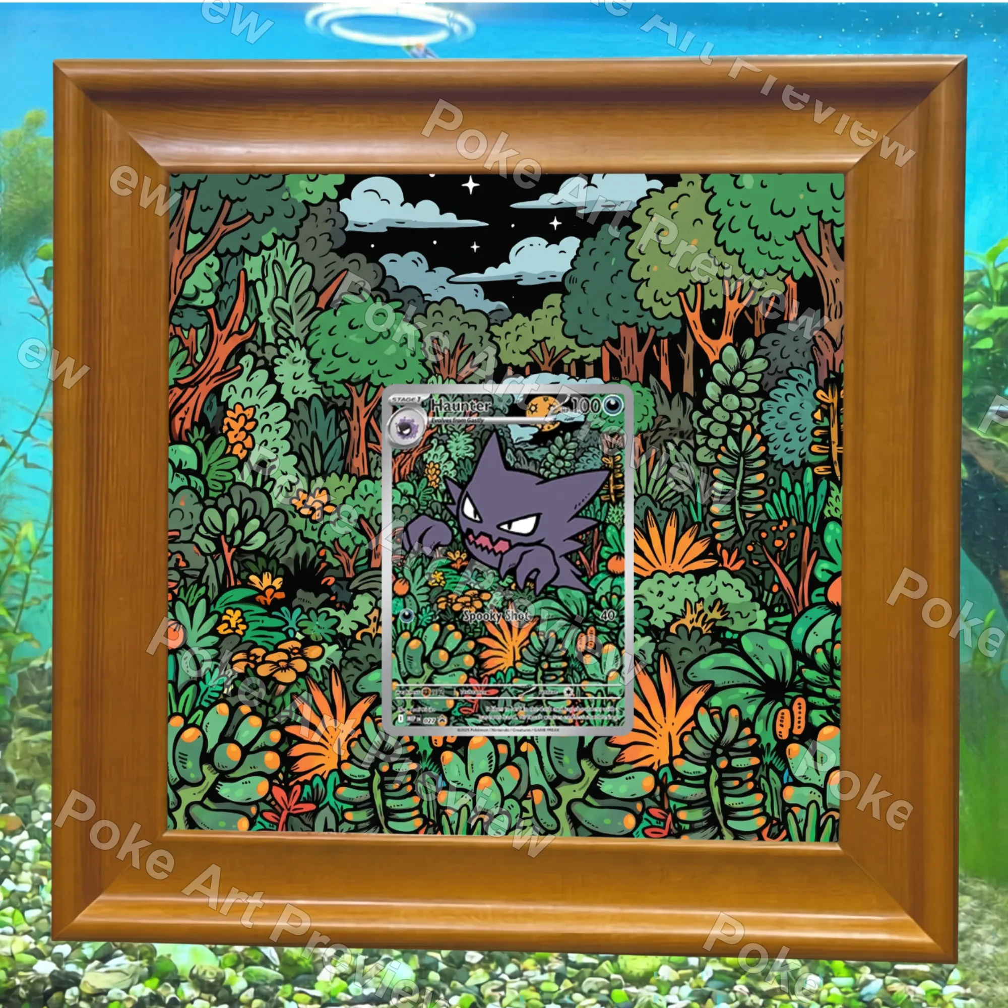 Haunter 027 Mega Evolution promo illustration rare Pokemon TCG extension art collector display view 7