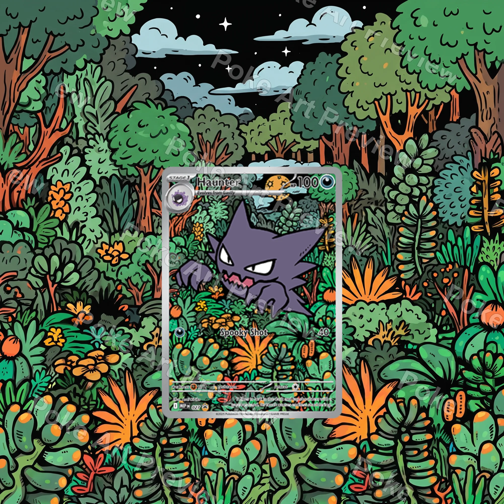 Haunter 027 Mega Evolution promo illustration rare Pokemon TCG extension art collector display