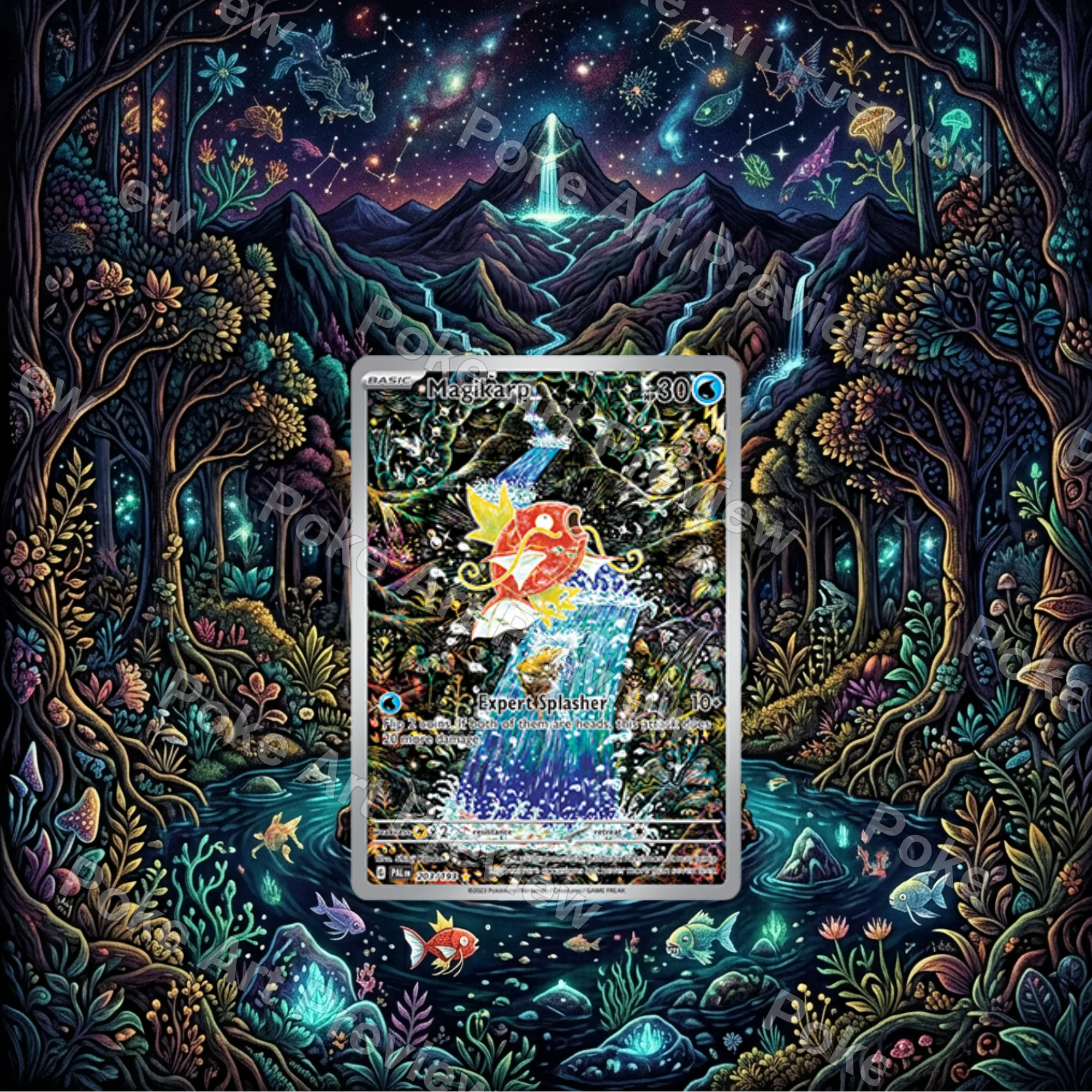 Magikarp 203/193 PSA Paldea Evolved Pokemon TCG extension art collector display view 3