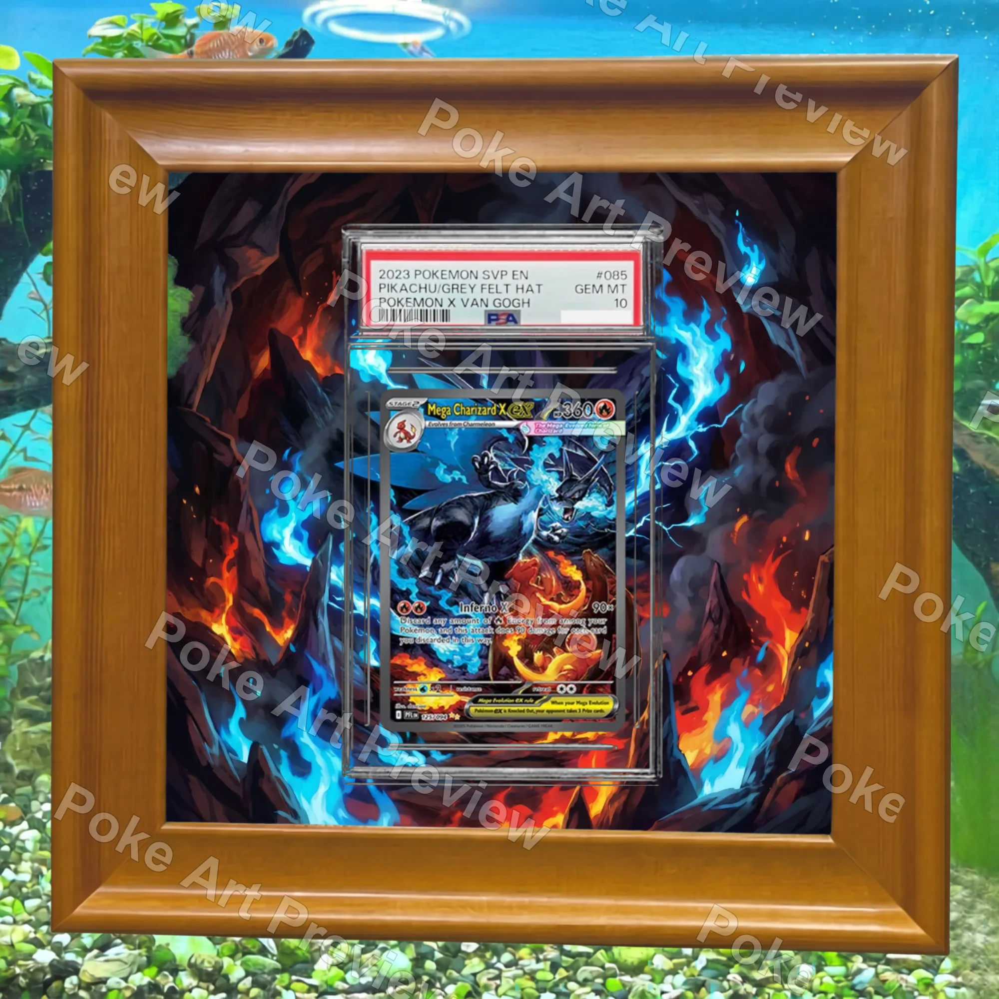 メガリザードンX ex 109/094 ファンタズマルフレイム ポケモンTCG拡張アート コレクター展示用 view 5