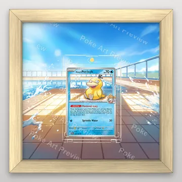 Misty's Psyduck 045/182 Destined Rivals Pokemon TCG extension art collector display view 3