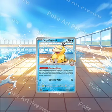 Misty's Psyduck 045/182 Destined Rivals Pokemon TCG extension art collector display view 6