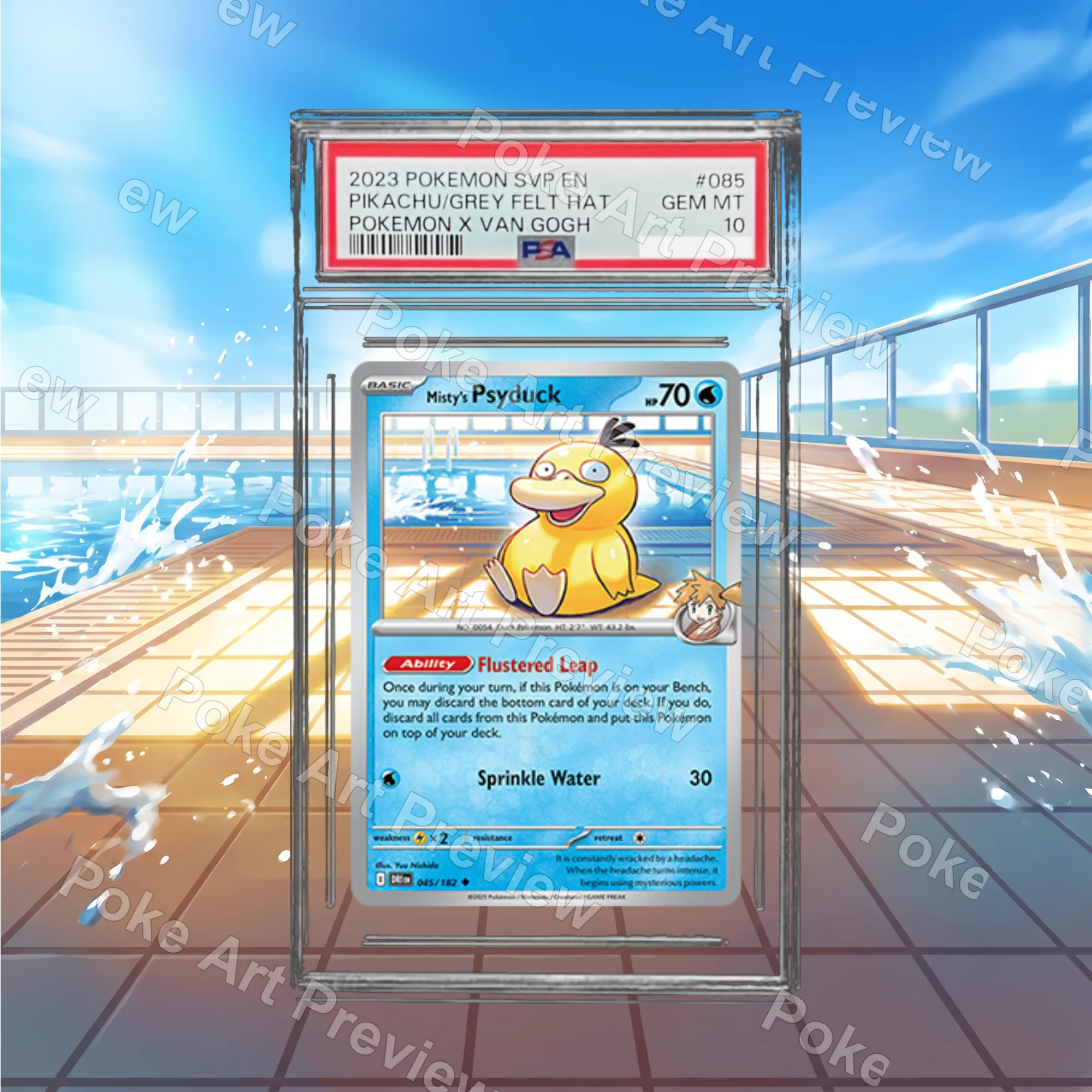 カスミのコダック 045/182 Destined Rivals ポケモンTCG拡張アート コレクター展示用 view 4