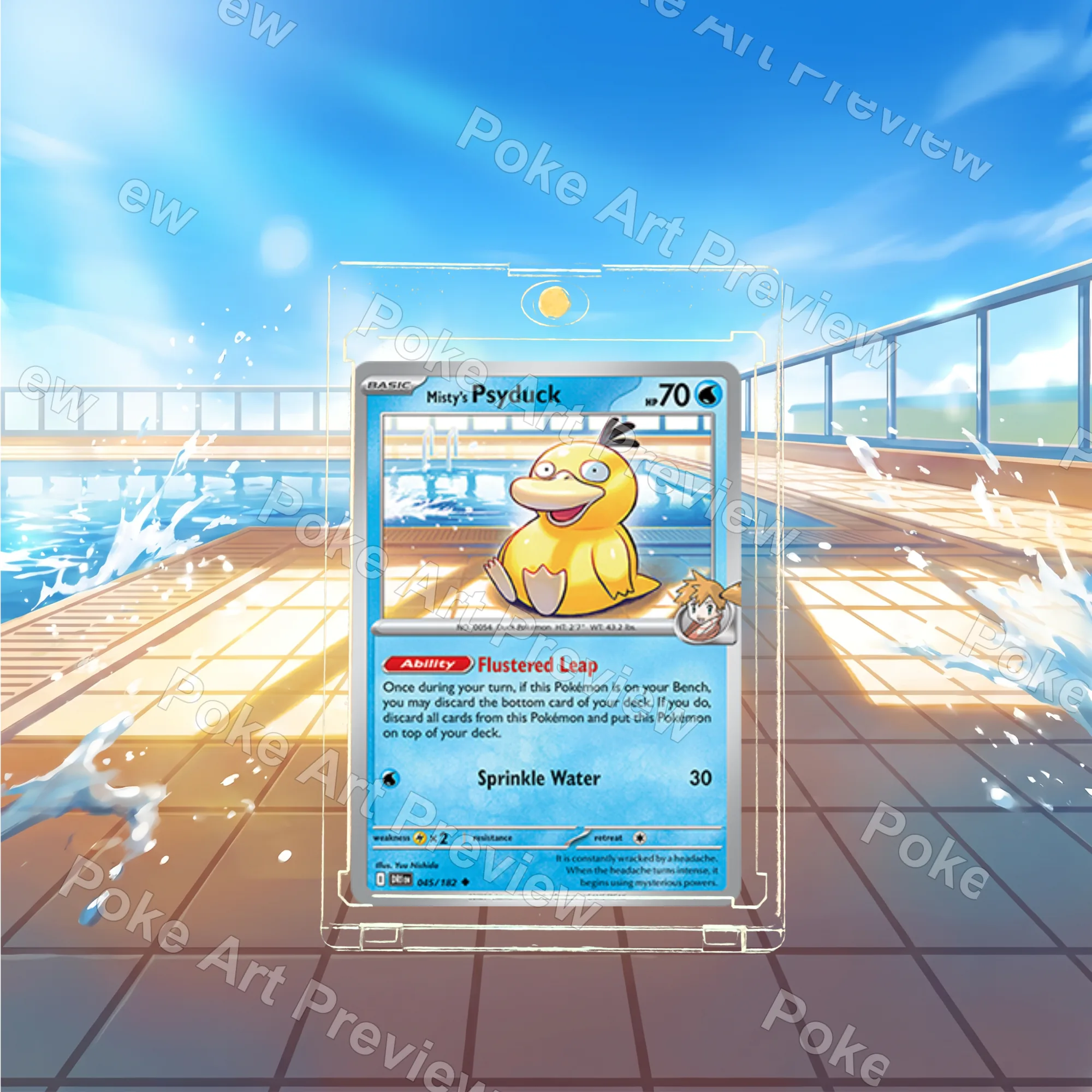 カスミのコダック 045/182 Destined Rivals ポケモンTCG拡張アート コレクター展示用