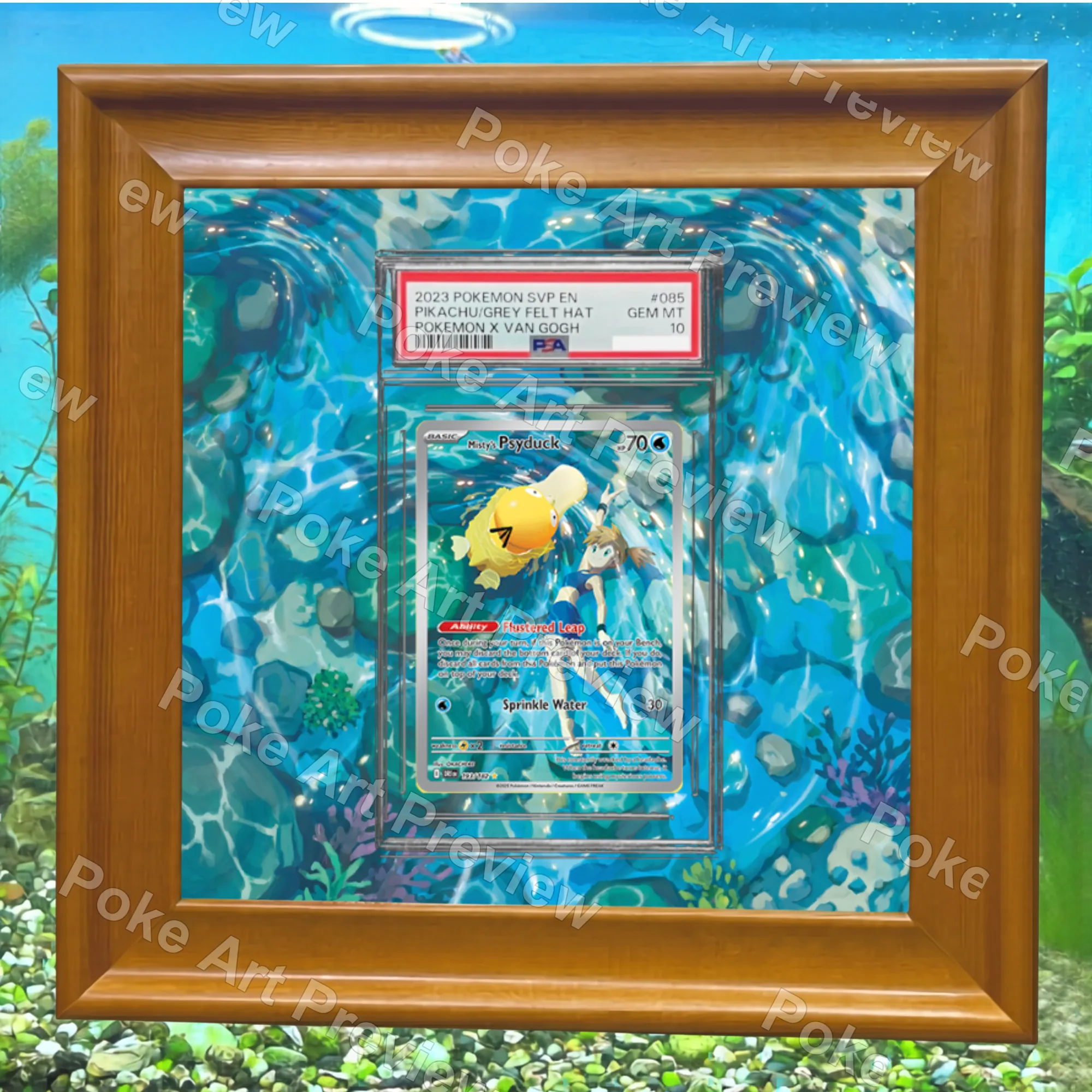 Misty's Psyduck 045/182 Destined Rivals set 2 Pokemon TCG extension art collector display view 5