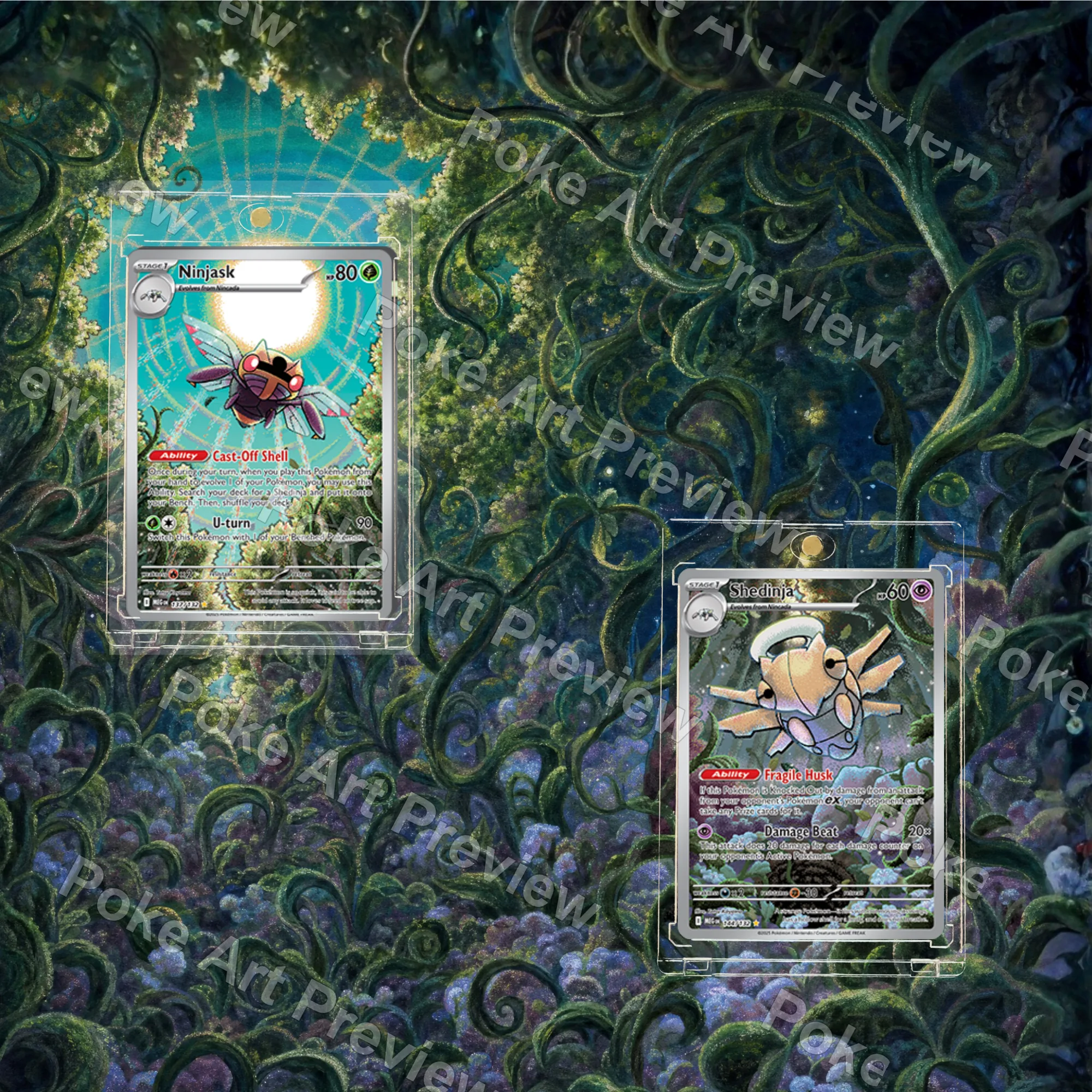 テッカニン 65/063 ヌケニン 072/063 メガシンフォニア M1S ポケモンTCG拡張アート コレクター展示用 view 4