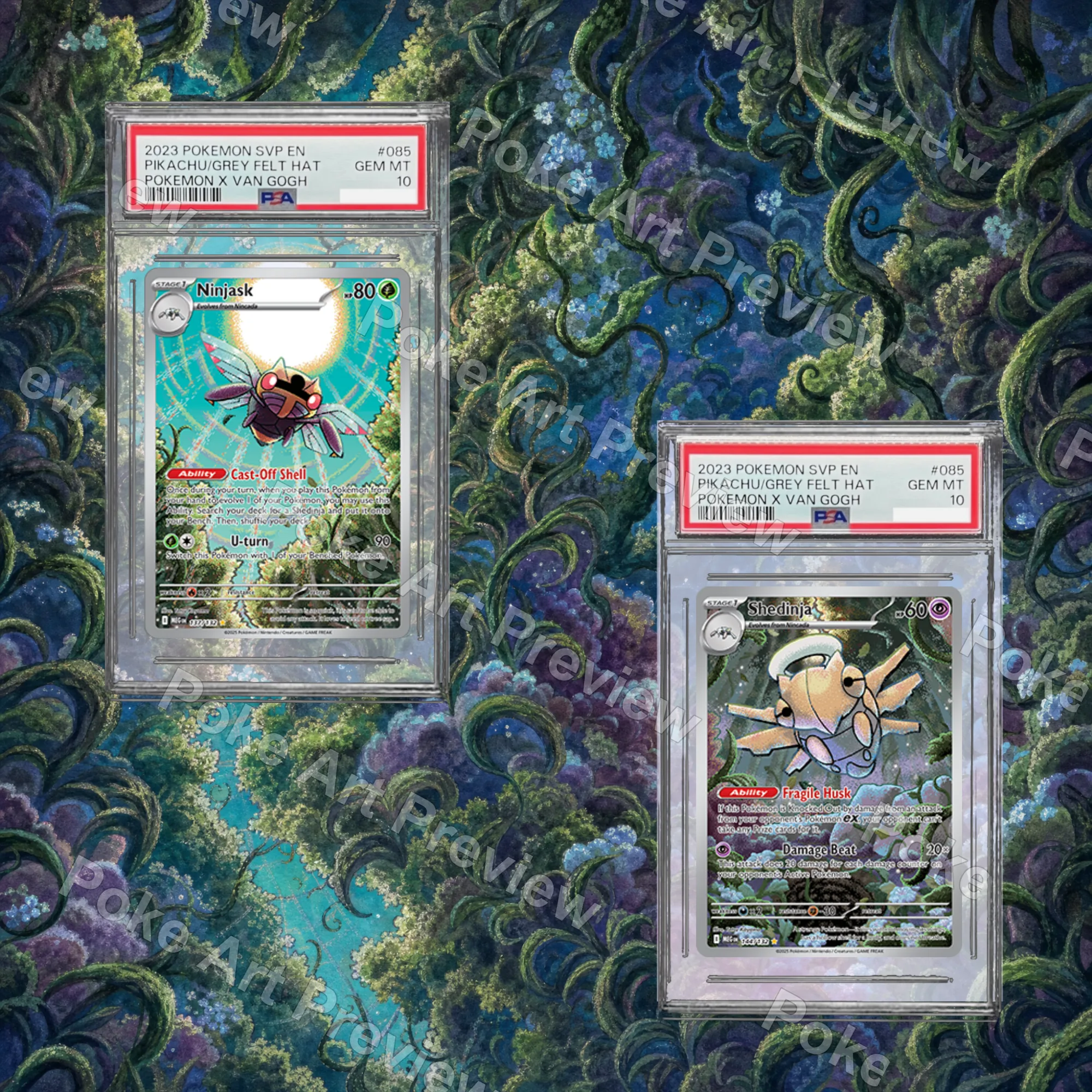 テッカニン 65/063 ヌケニン 072/063 メガシンフォニア M1S ポケモンTCG拡張アート コレクター展示用