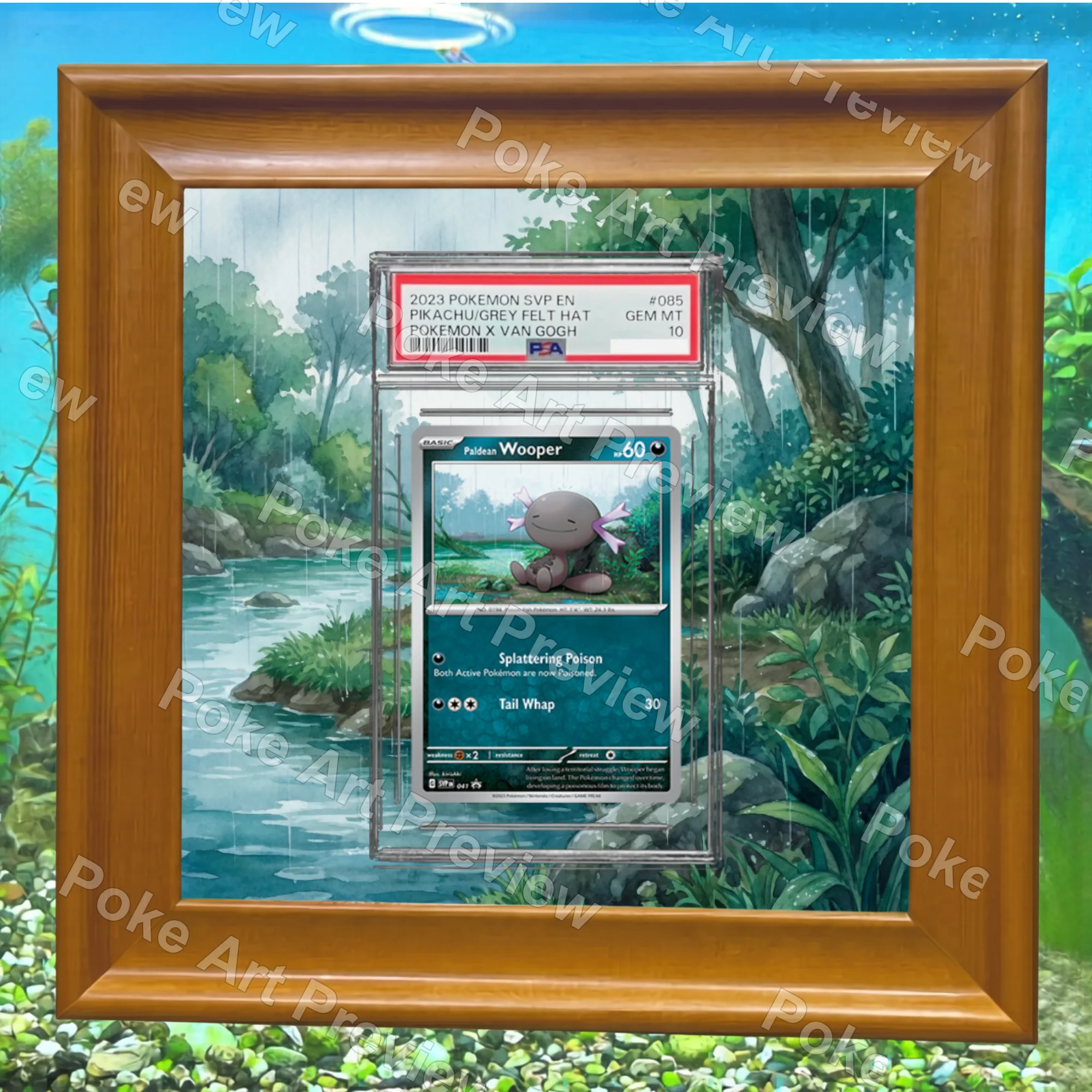 Paldean Wooper SV-P 041 promo Pokemon TCG extension art collector display view 5