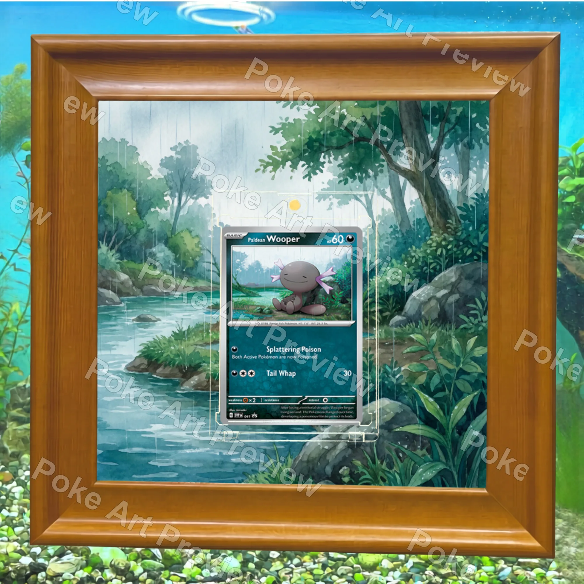 Paldean Wooper SV-P 041 promo Pokemon TCG extension art collector display view 6