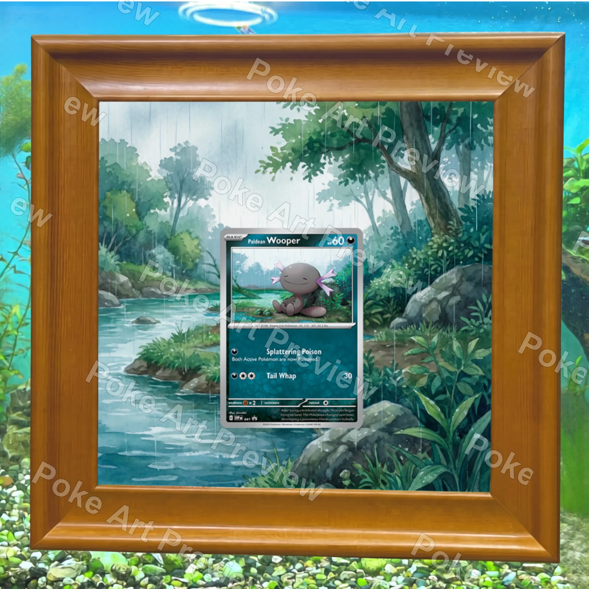 Paldean Wooper SV-P 041 promo Pokemon TCG extension art collector display view 7