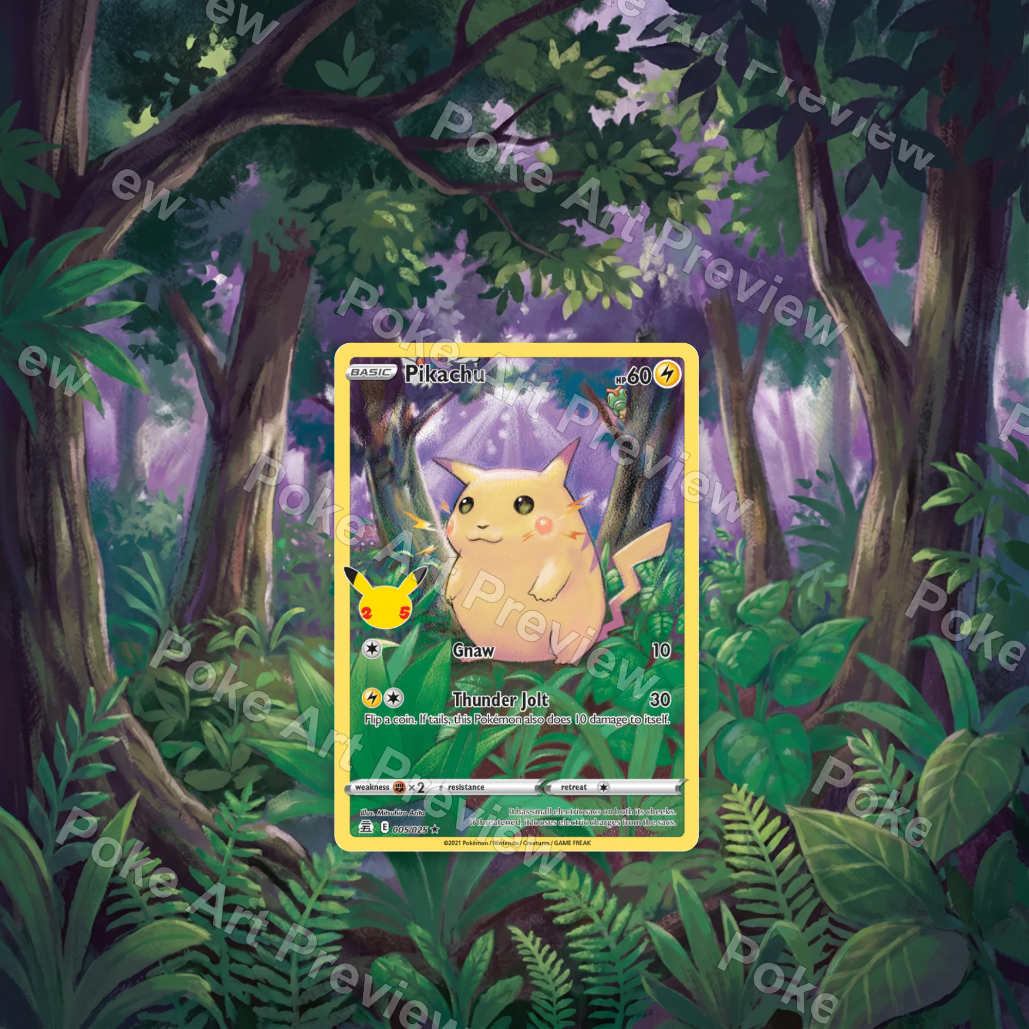 皮卡丘 5 Celebrations Pokemon TCG 延伸藝術 收藏展示