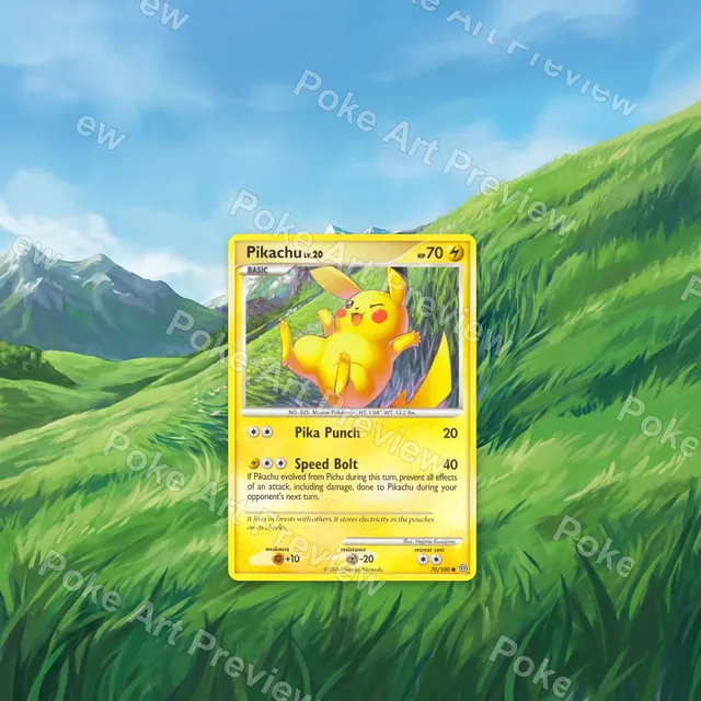 皮卡丘 70 Stormfront Pokemon TCG 延伸藝術 收藏展示