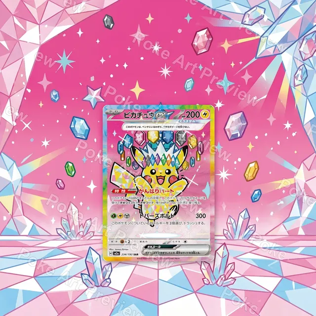 皮卡丘 ex 234/193 MEGA Dream ex Pokemon TCG 延伸藝術 收藏展示