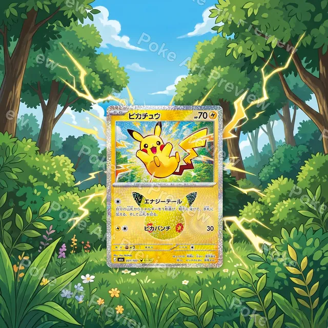 皮卡丘 031/103 M6a Pokemon TCG 延伸藝術 收藏展示