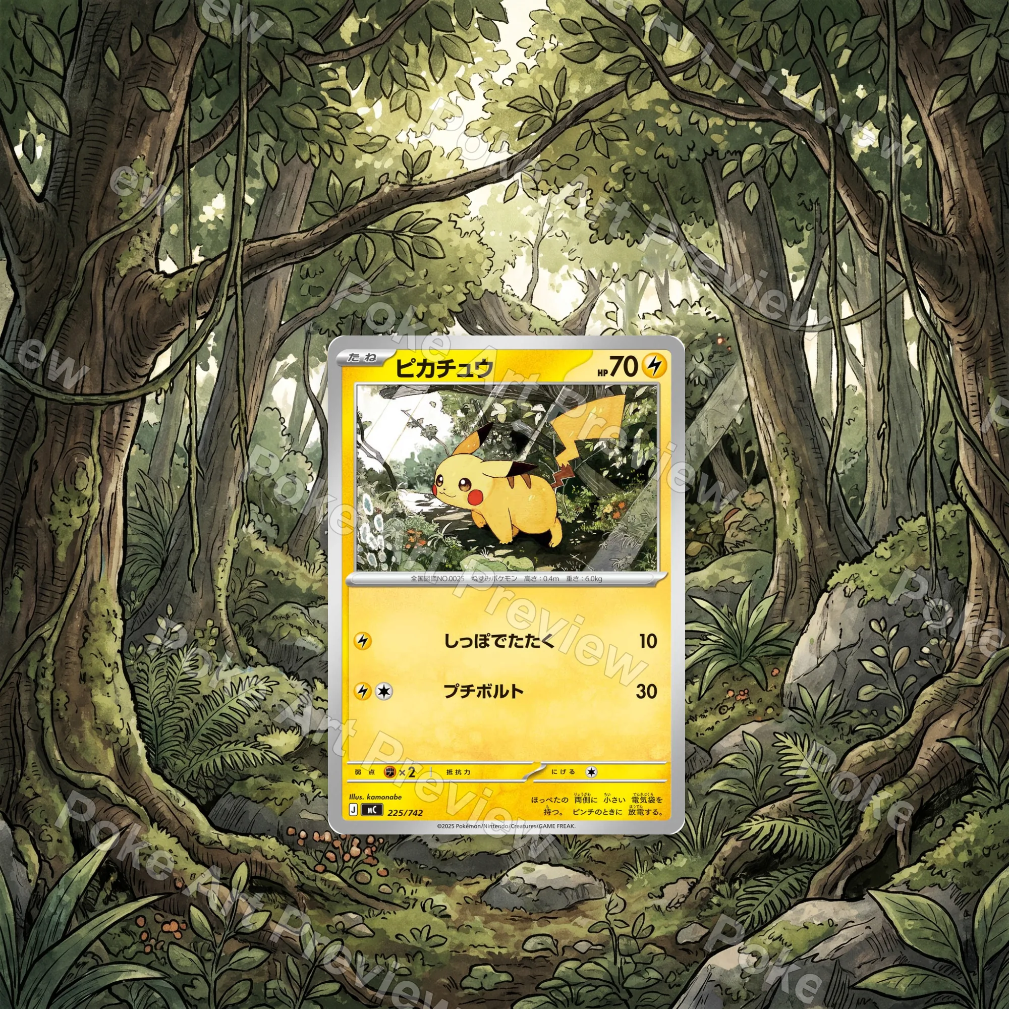 ピカチュウ 225/742 MC ポケモンTCG拡張アート コレクター展示用