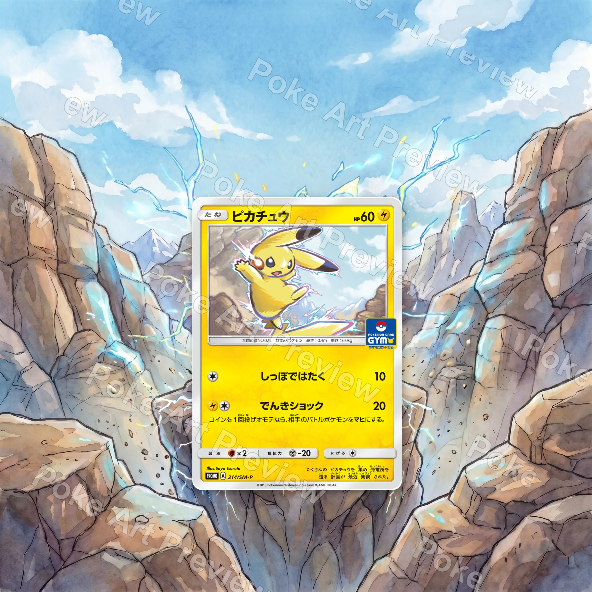 ピカチュウ 214/SM-P SM-P プロモ ポケモンTCG拡張アート コレクター展示用