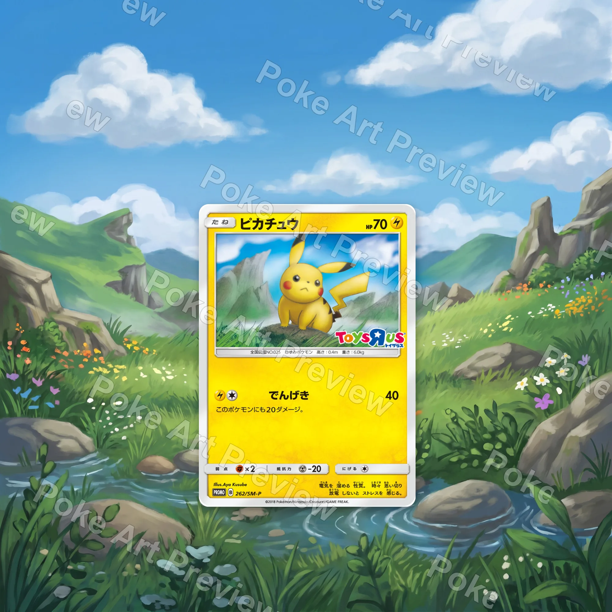 ピカチュウ 262/SM-P SM-P プロモ ポケモンTCG拡張アート コレクター展示用