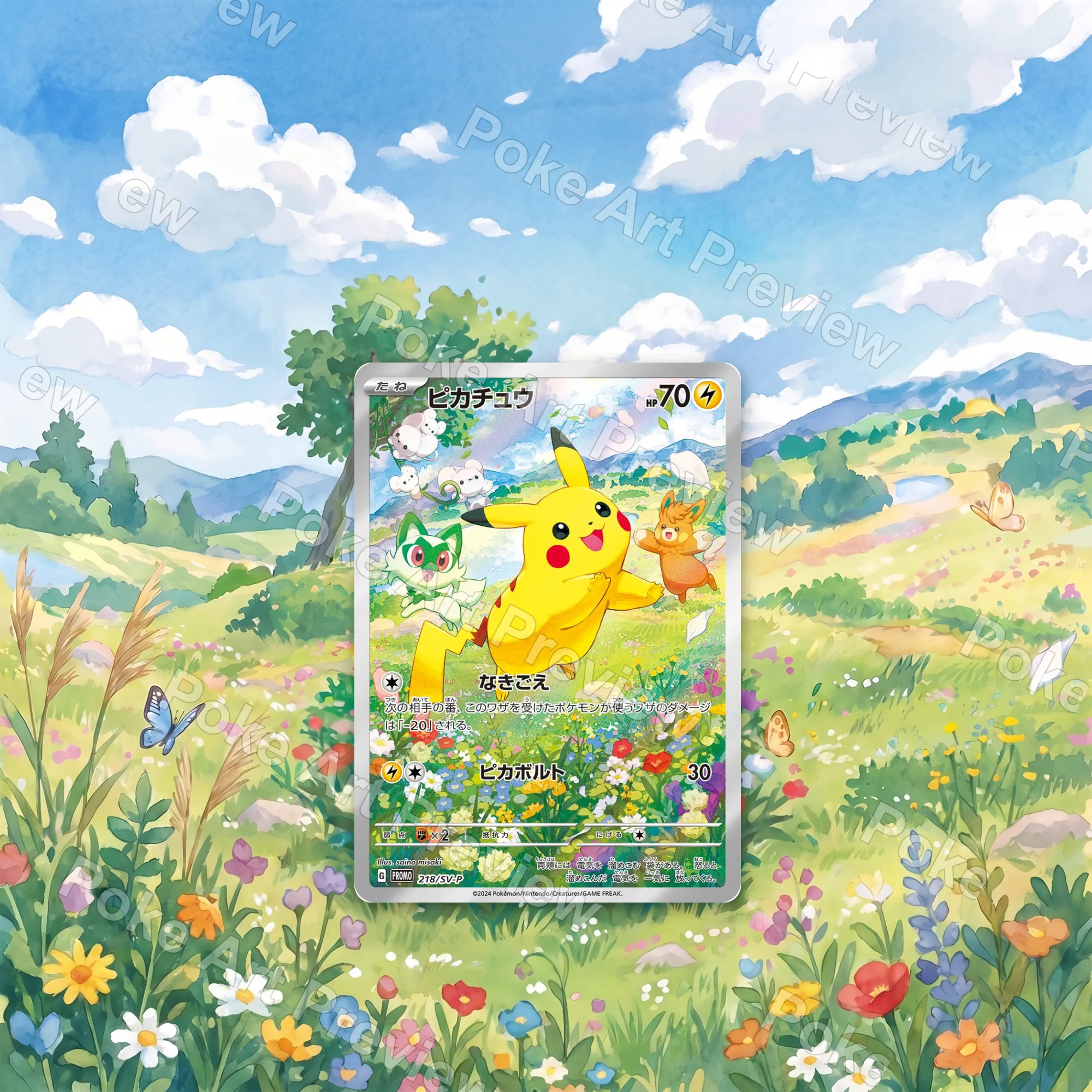 ピカチュウ 218/SV-P SV-P プロモ ポケモンTCG拡張アート コレクター展示用