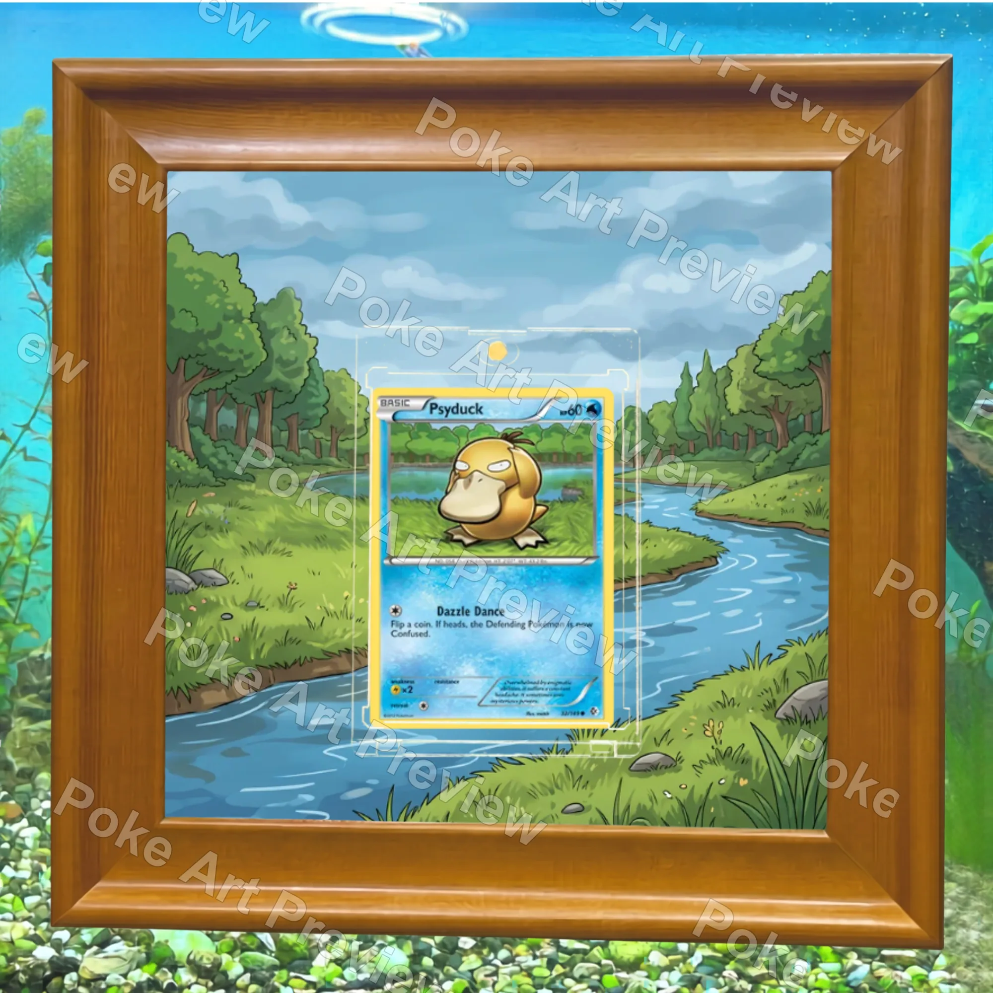 Psyduck 32/149 Boundaries Crossed Pokemon TCG extension art collector display view 4