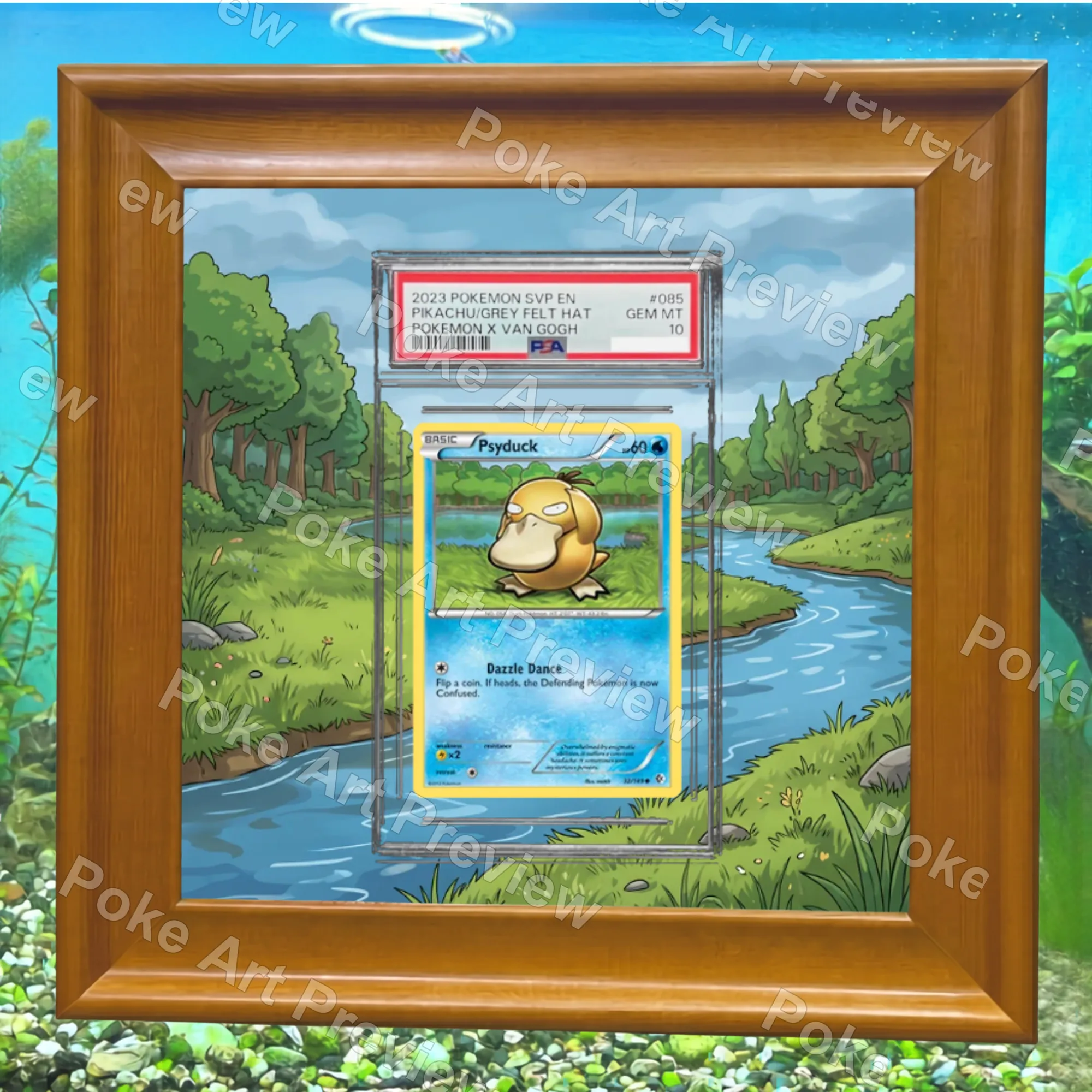 Psyduck 32/149 Boundaries Crossed Pokemon TCG extension art collector display view 5