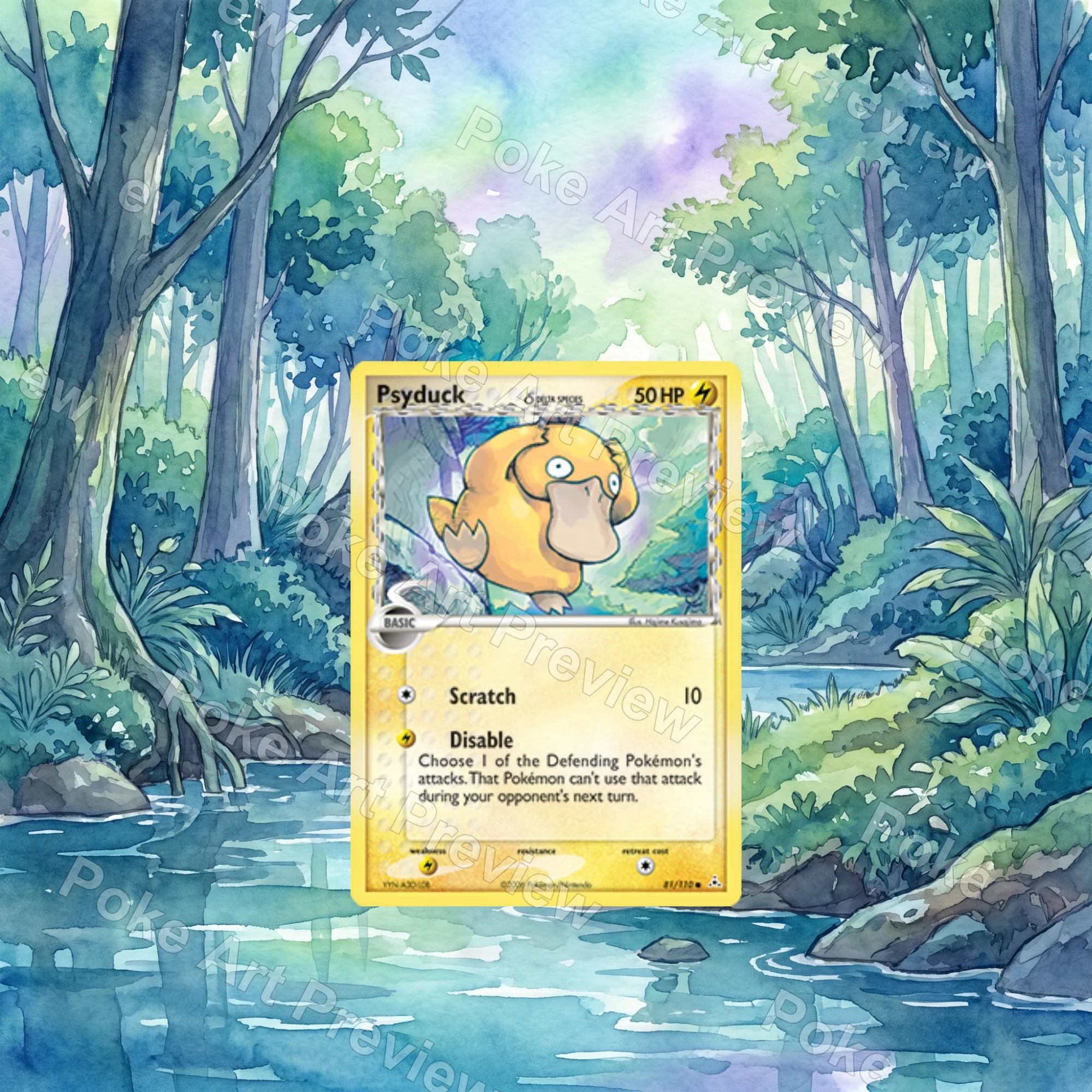 コダック δ 81/110 EX Holon Phantoms ポケモンTCG拡張アート コレクター展示用