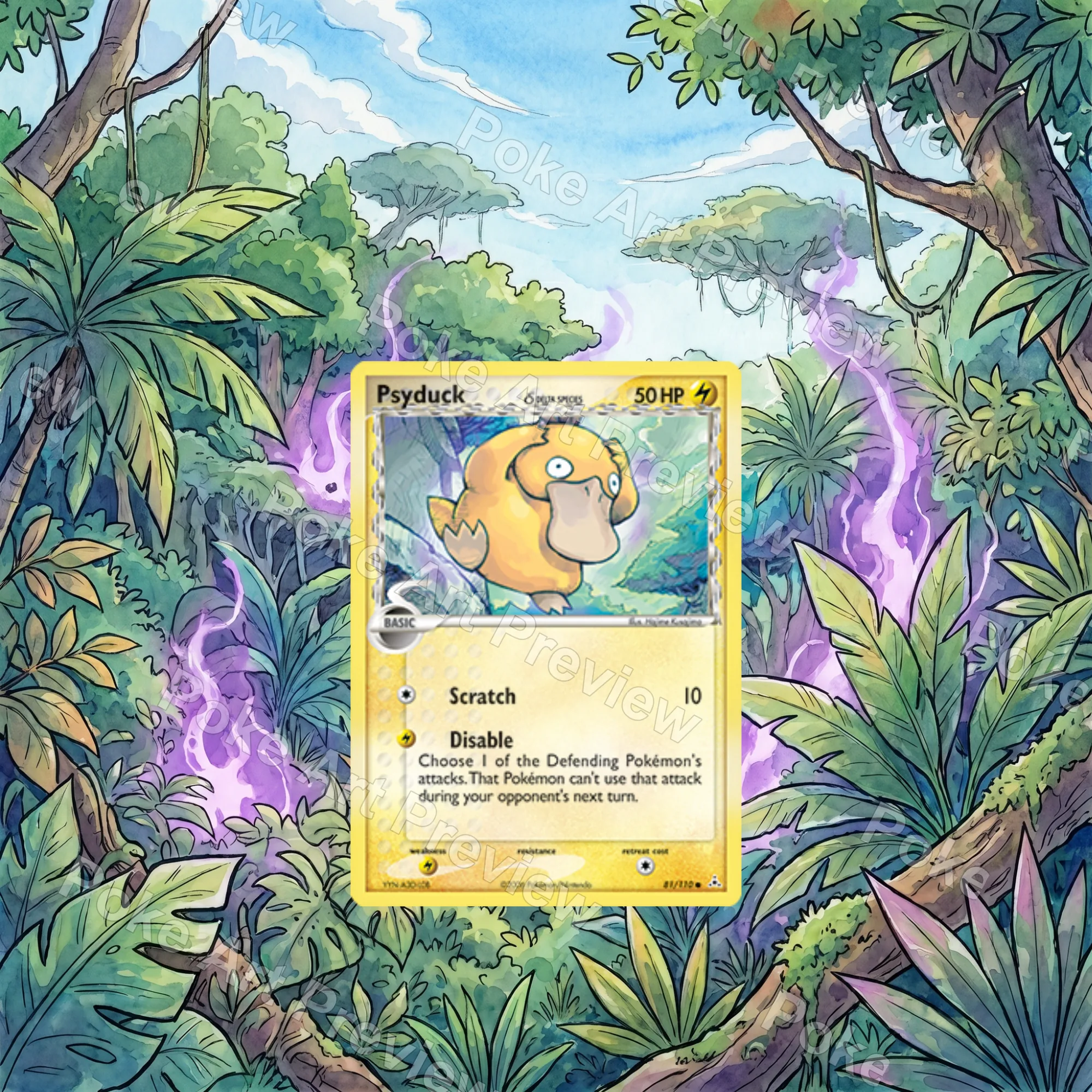 コダック δ 81/110 EX Holon Phantoms Set 2 ポケモンTCG拡張アート コレクター展示用