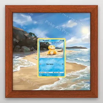 Psyduck 024/203 Evolving Skies Pokemon TCG extension art collector display view 2