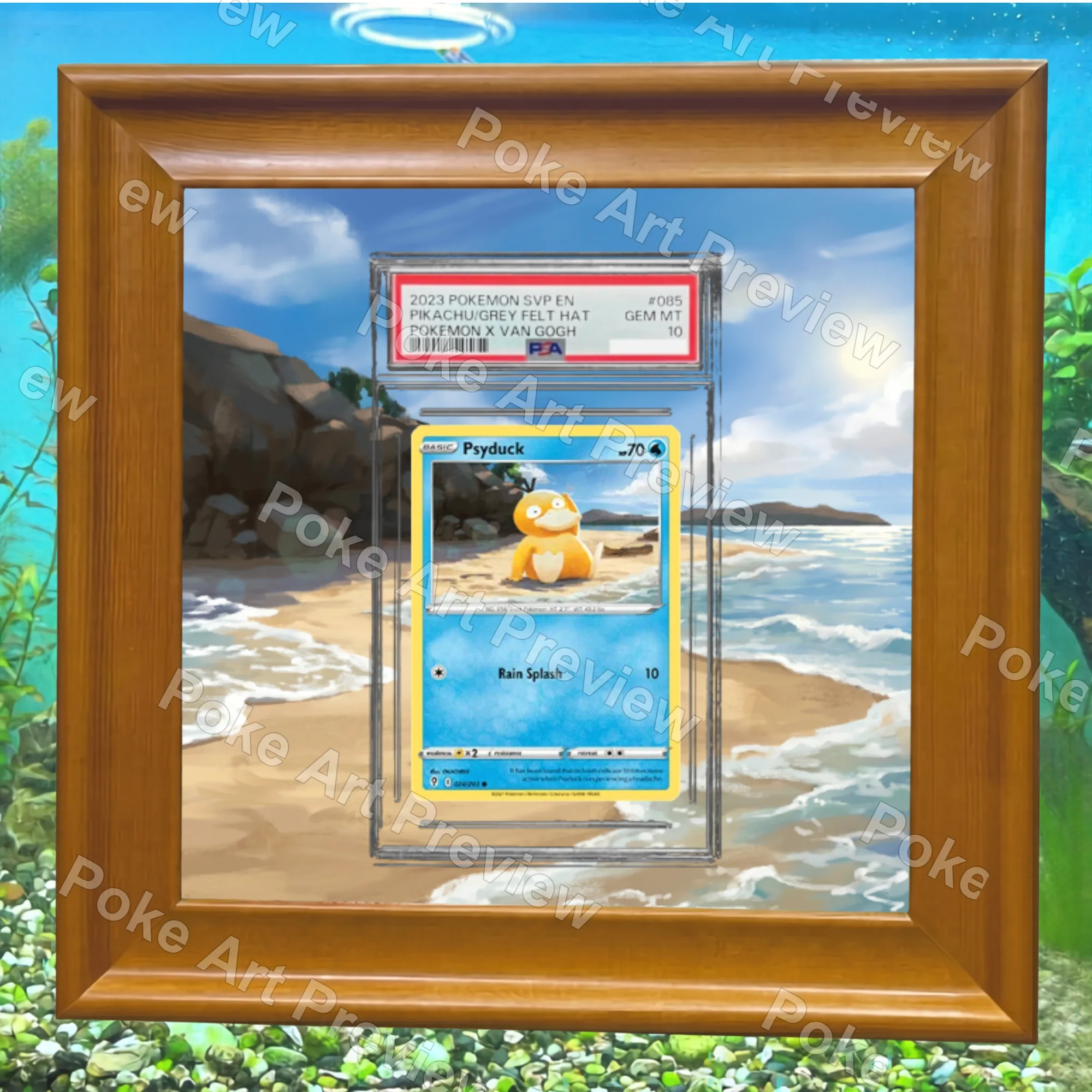Psyduck 024/203 Evolving Skies Pokemon TCG extension art collector display view 5