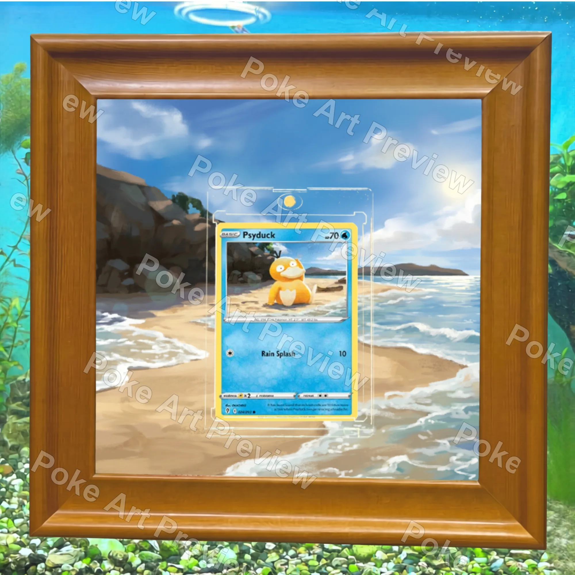 Psyduck 024/203 Evolving Skies Pokemon TCG extension art collector display view 6