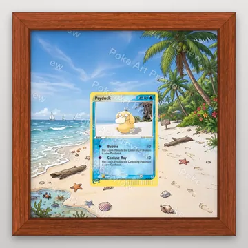 Psyduck 66/112 EX FireRed LeafGreen Pokemon TCG extension art collector display view 2
